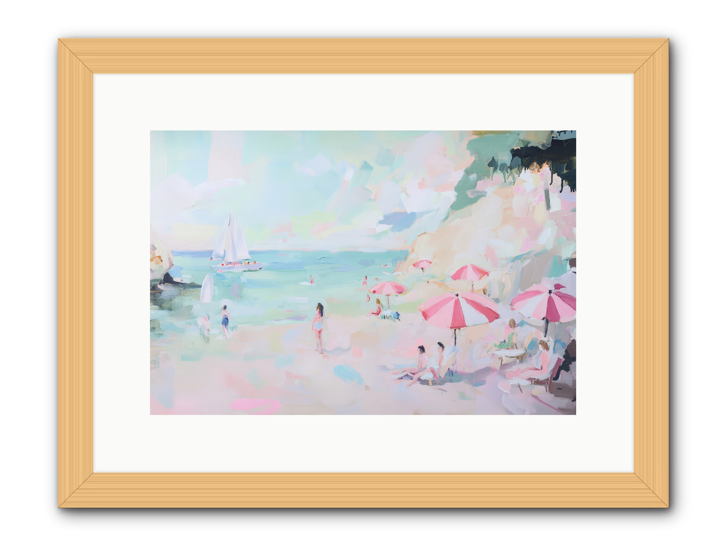 Côte d'Azur Blues -REZ 2 -- Framed Print - Natural 15x10