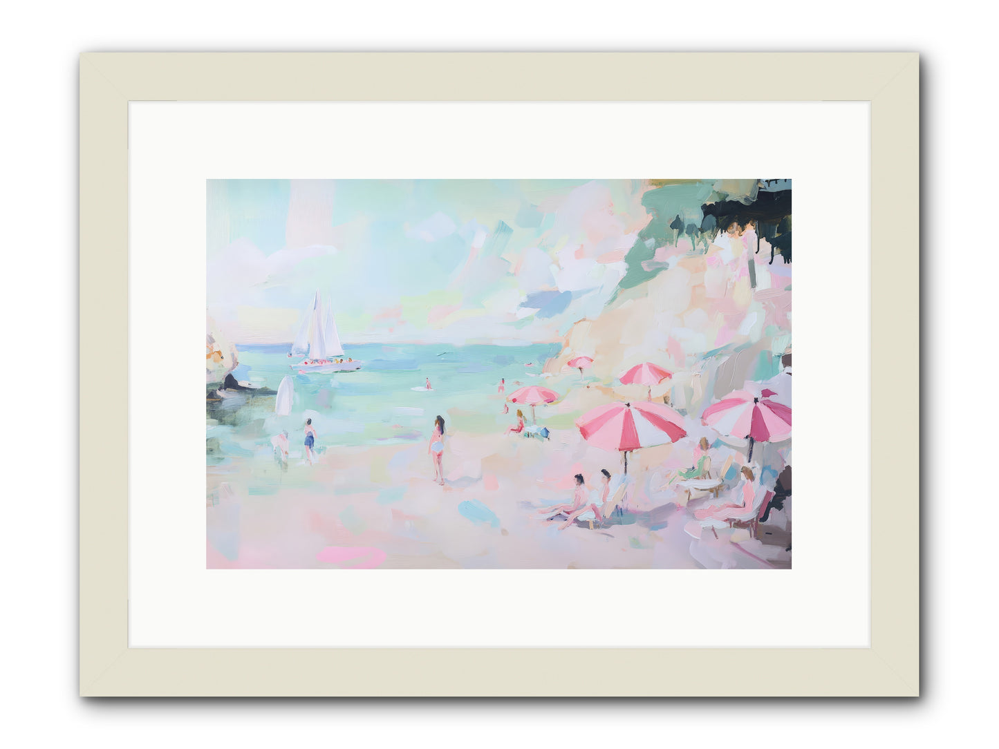 Côte d'Azur Blues -REZ 2 -- Framed Print - White 15x10