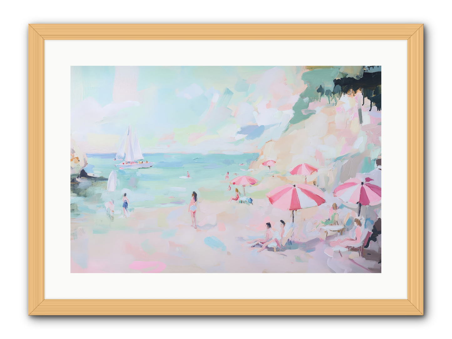 Côte d'Azur Blues -REZ 2 -- Framed Print - Natural 24x16