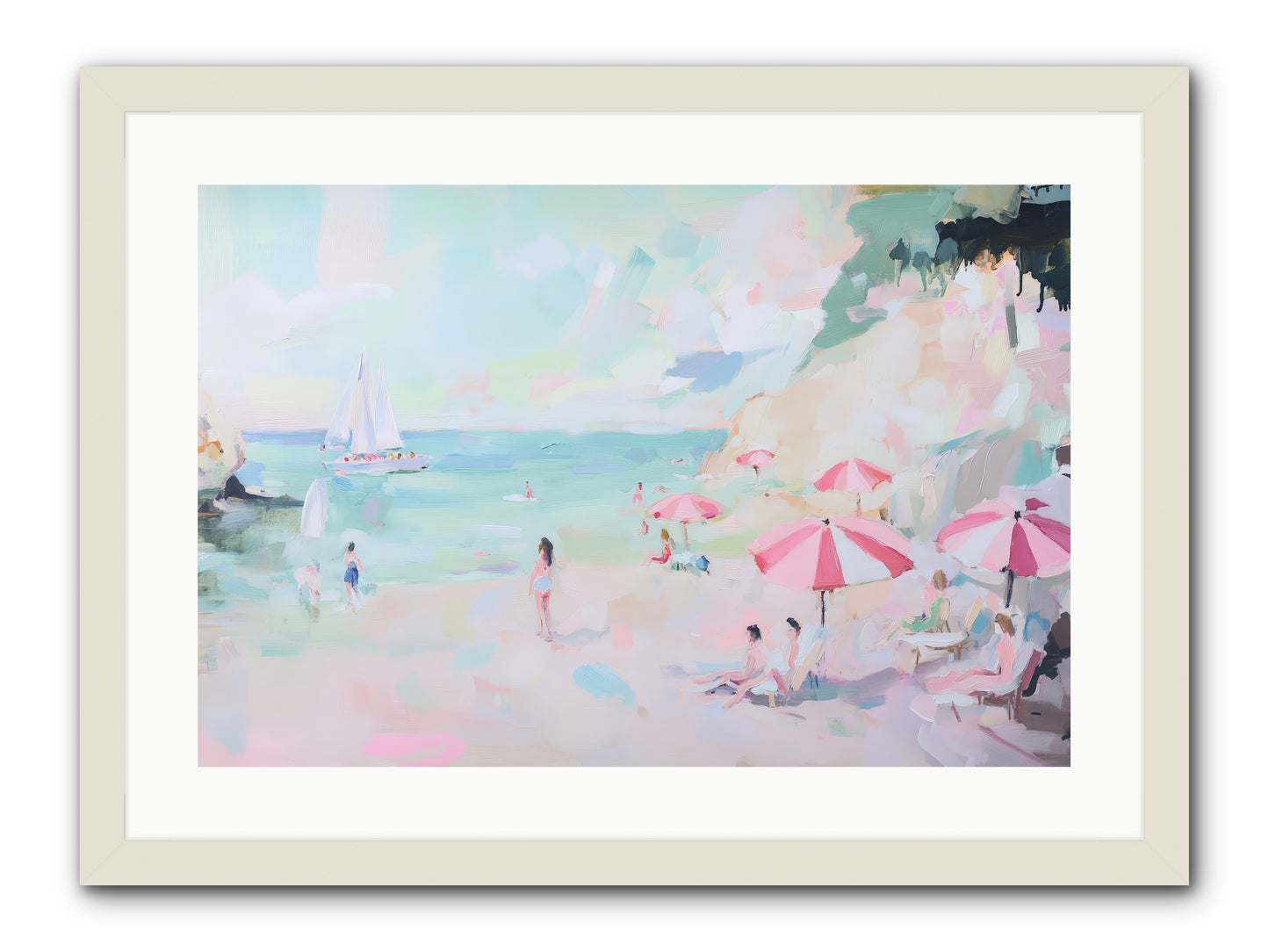 Côte d'Azur Blues -REZ 2 -- Framed Print - White 24x16
