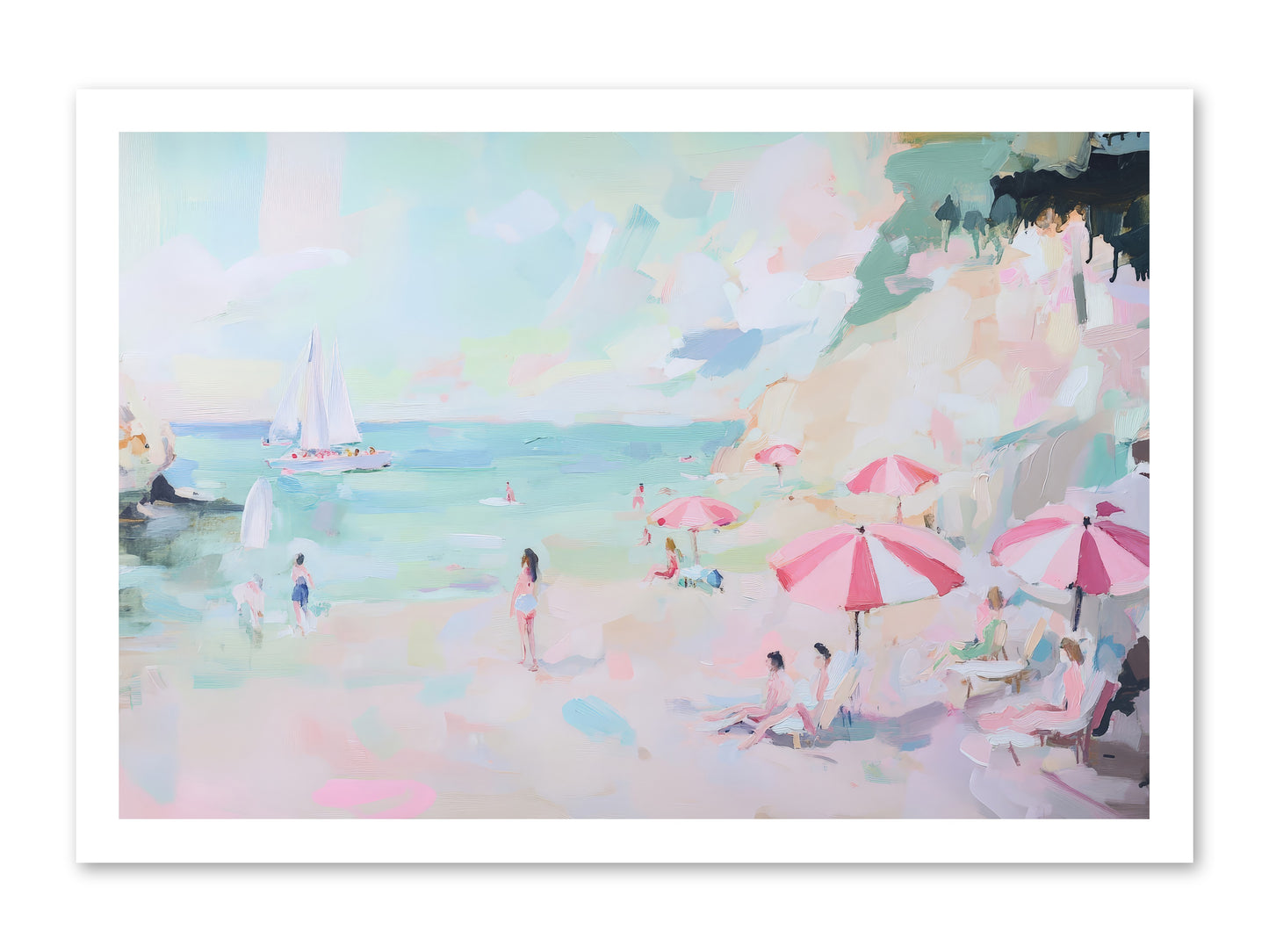 Côte d'Azur Blues -REZ 2 -- Loose Canvas Print 24x16