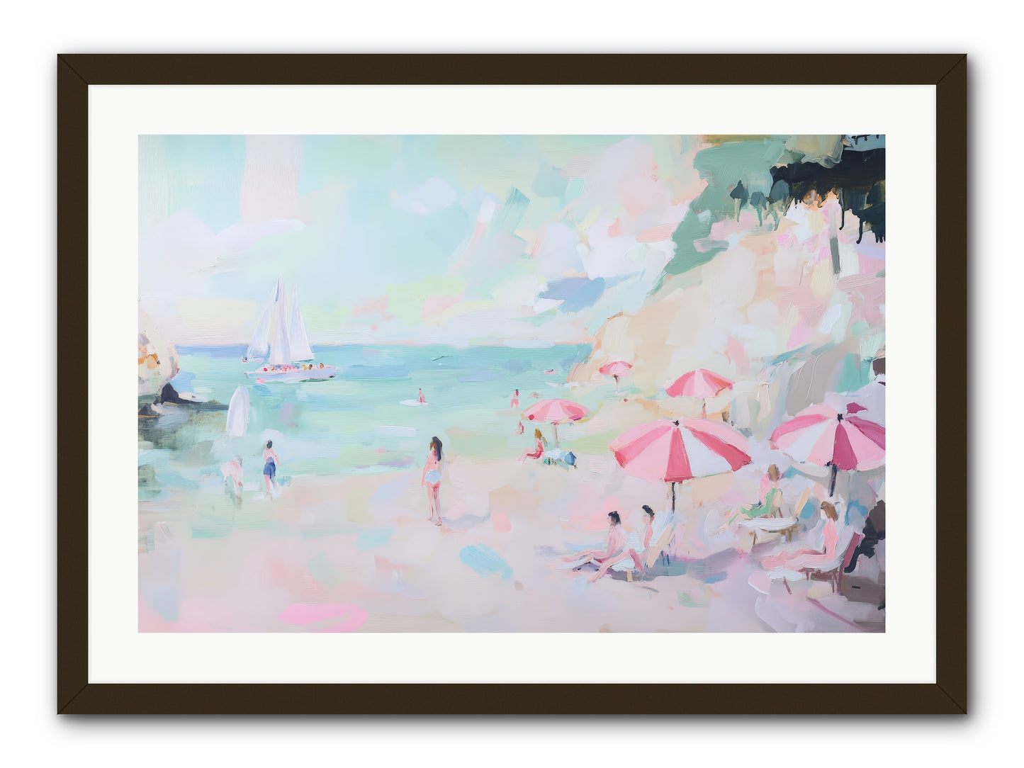Côte d'Azur Blues -REZ 2 -- Framed Print - Black 30x20