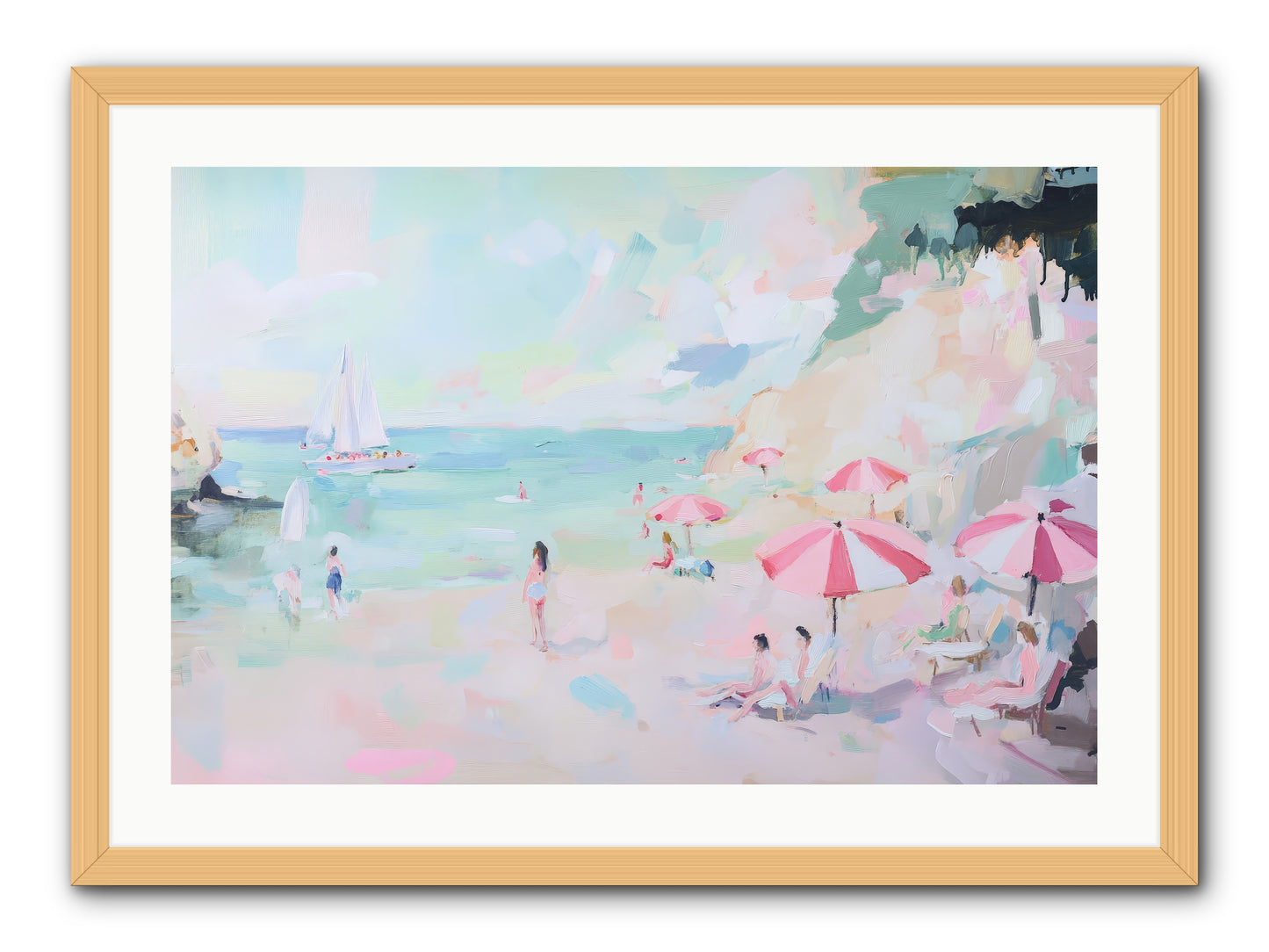 Côte d'Azur Blues -REZ 2 -- Framed Print - Natural 30x20