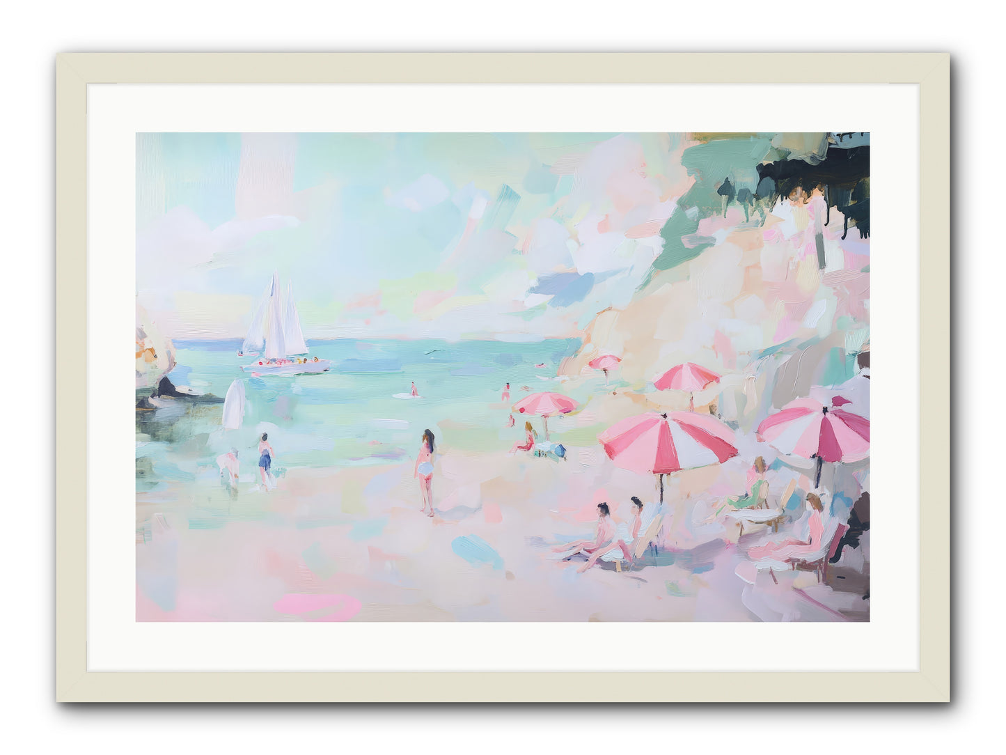 Côte d'Azur Blues -REZ 2 -- Framed Print - White 30x20