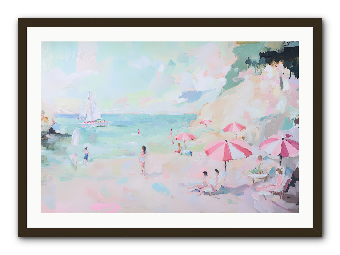 Côte d'Azur Blues -REZ 2 -- Framed Print - Black 36x24