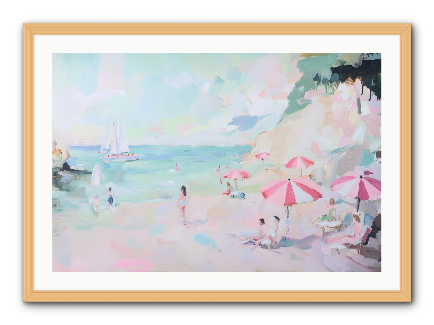 Côte d'Azur Blues -REZ 2 -- Framed Print - Natural 36x24