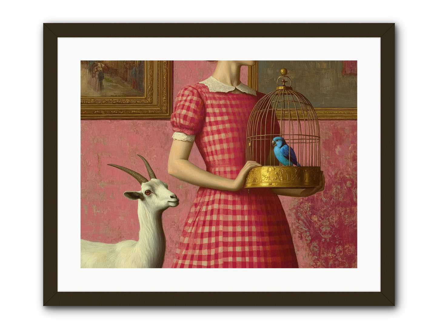 Cottage Companions -- Framed Print - Black 24x18