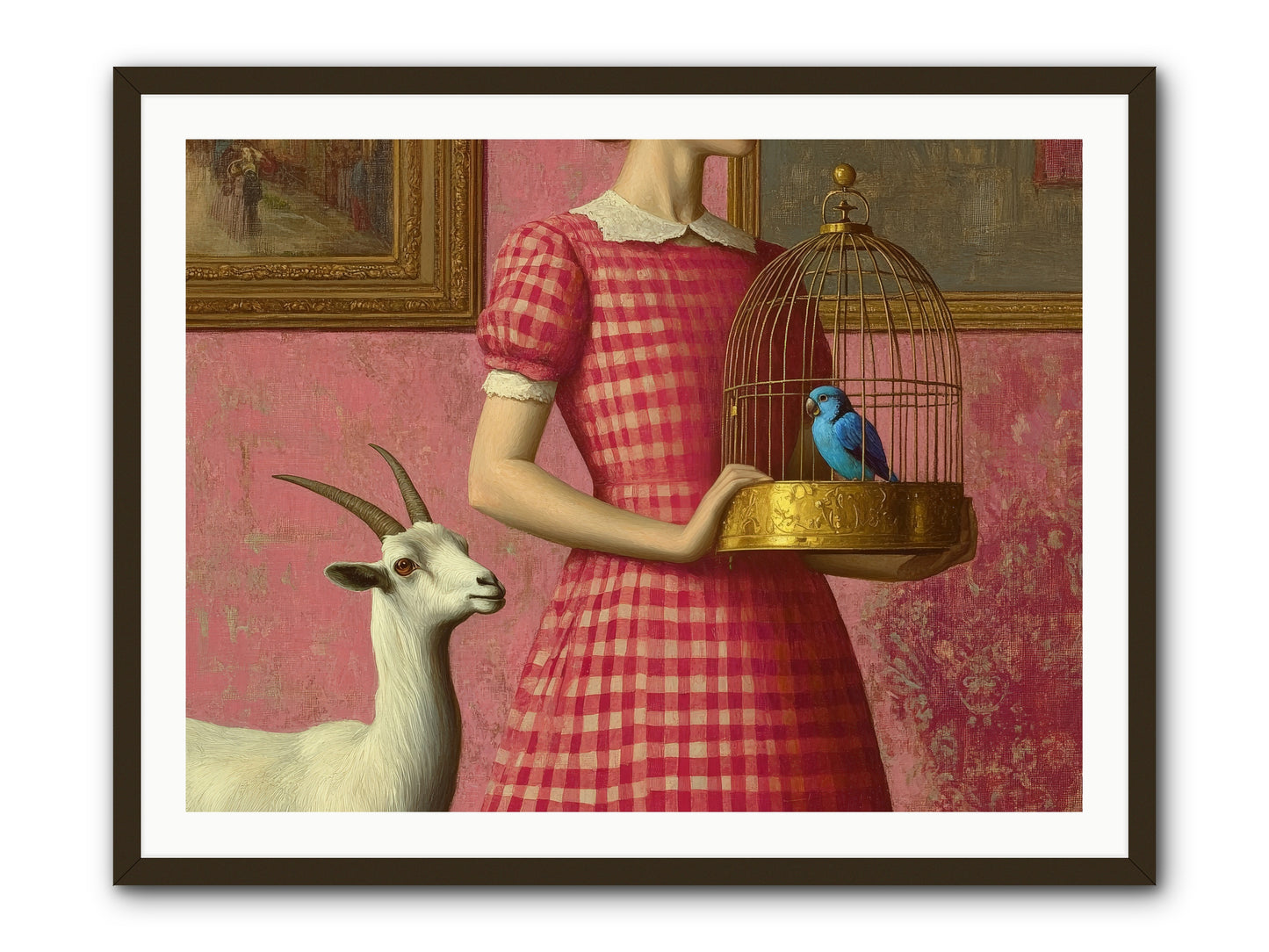 Cottage Companions -- Framed Print - Black 40x30