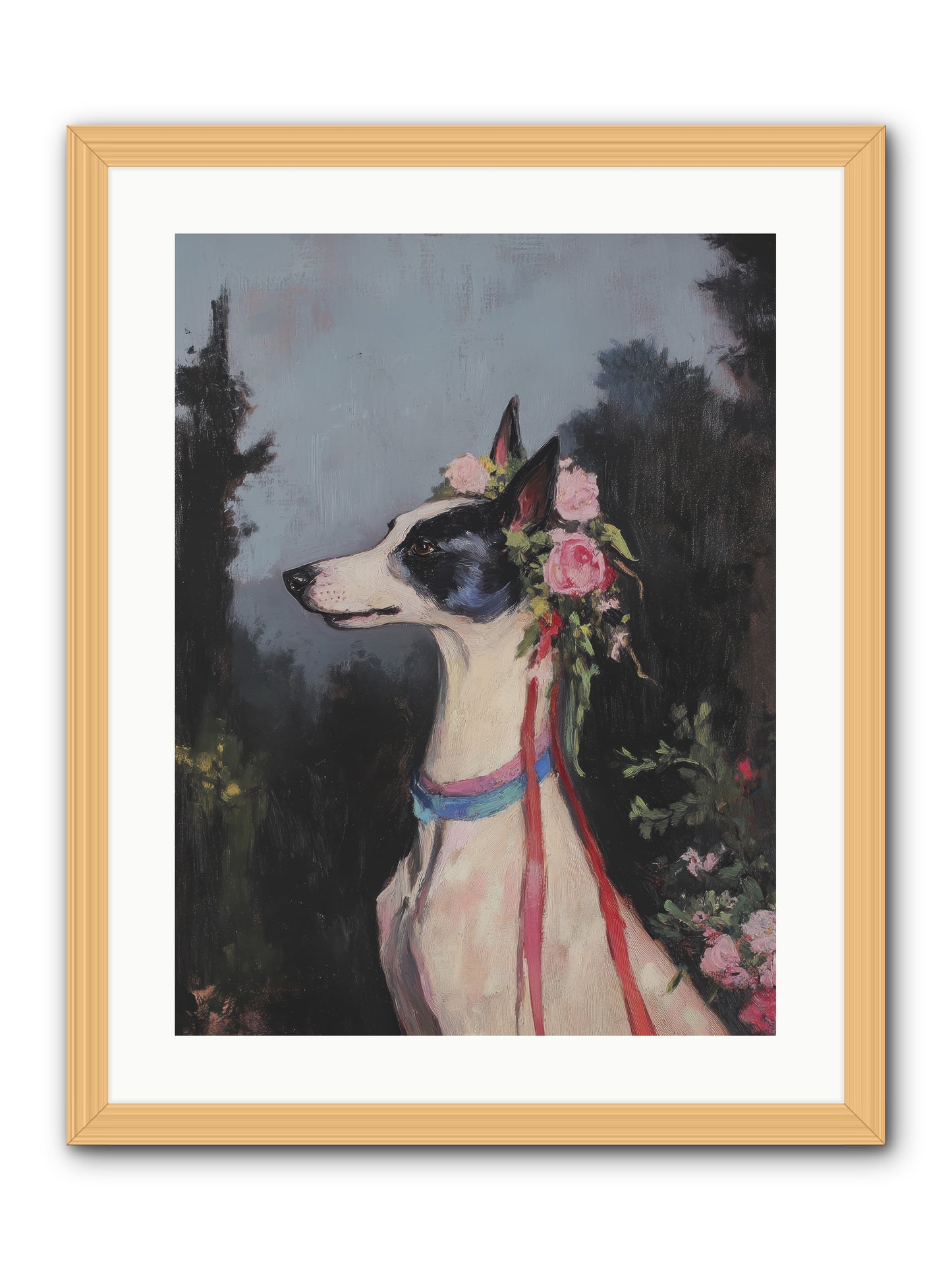 Cottage Garden Charm -- Framed Print - Natural 18x24