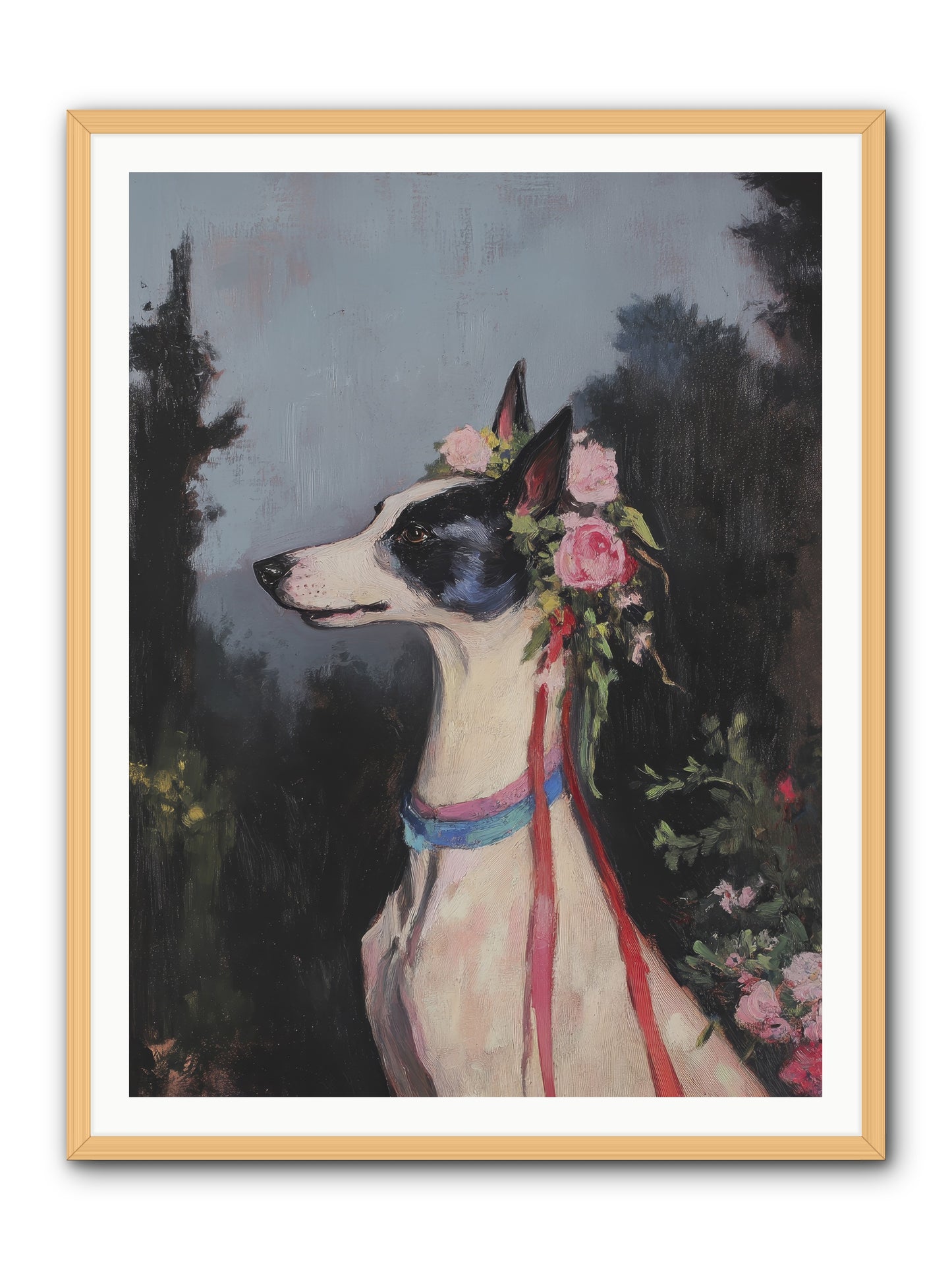 Cottage Garden Charm -- Framed Print - Natural 36x48