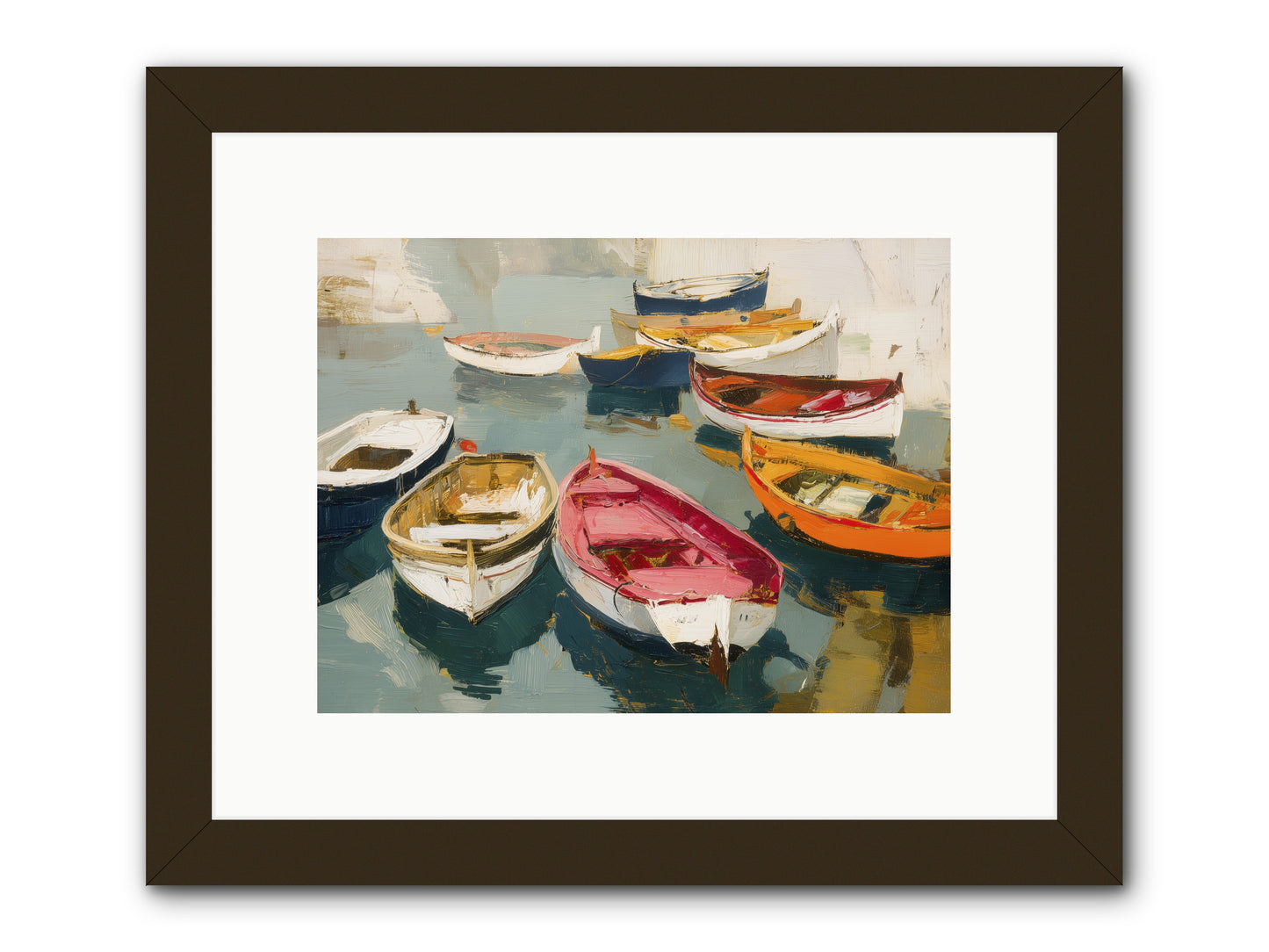 Cotton Candy Boats -- Framed Print - Black 12x9