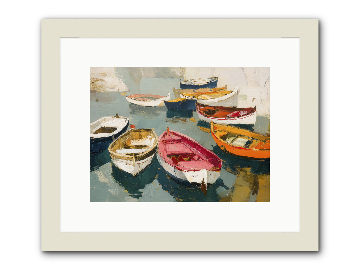 Cotton Candy Boats -- Framed Print - White 12x9