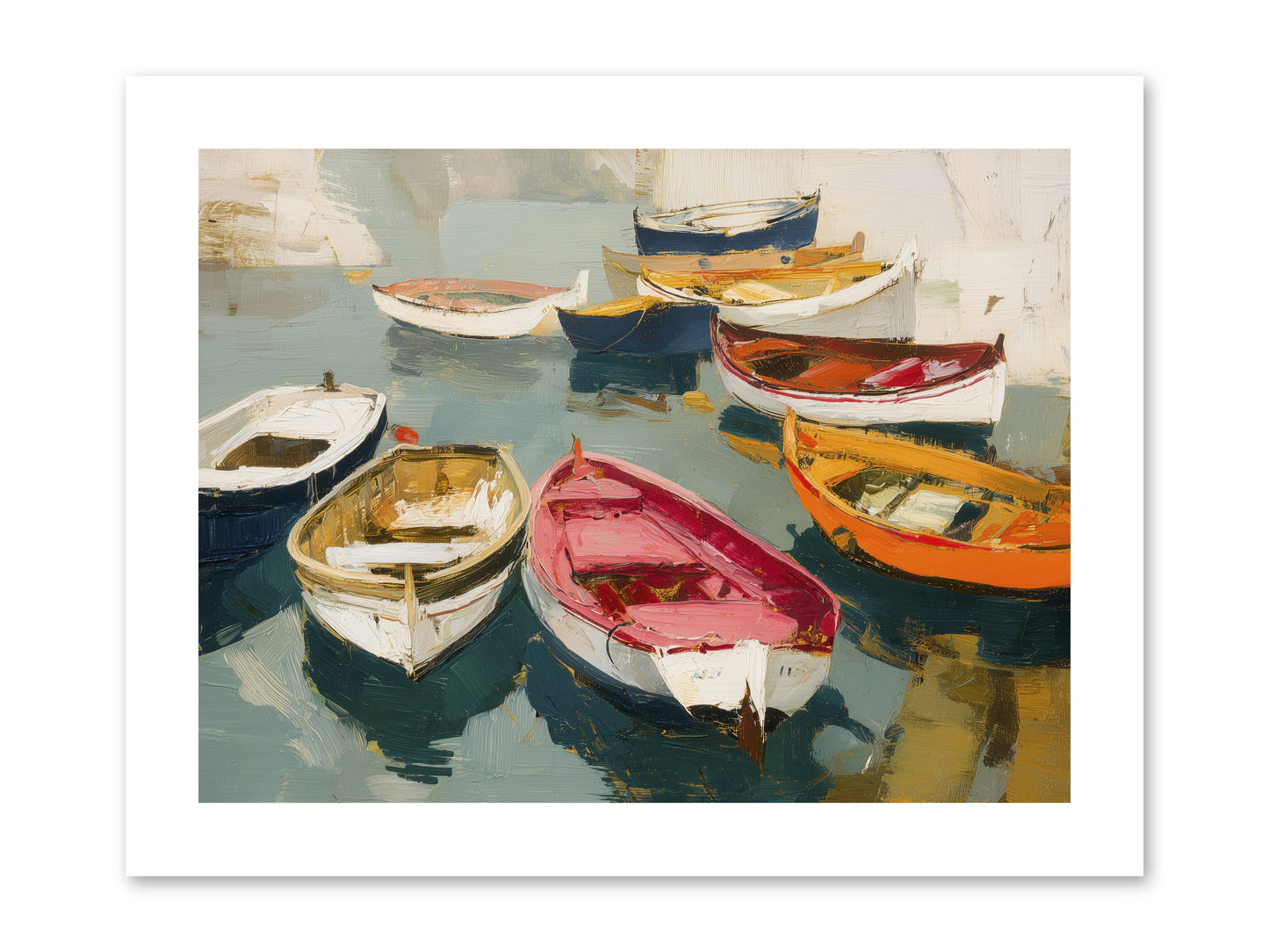 Cotton Candy Boats -- Loose Canvas Print 12x9
