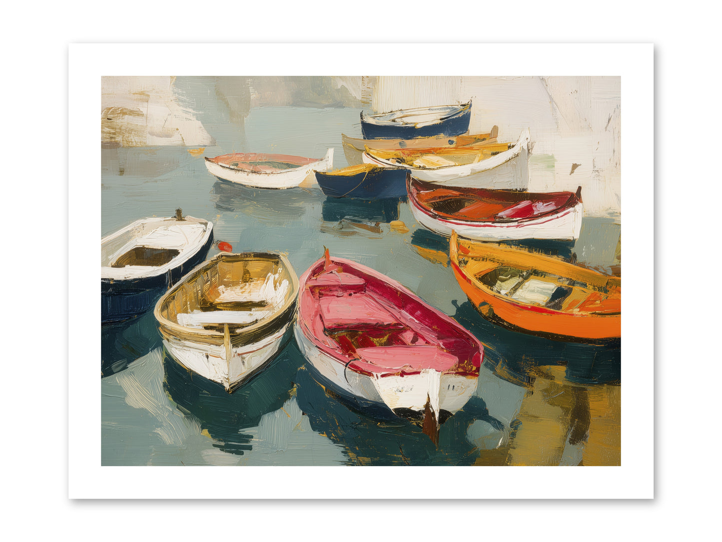 Cotton Candy Boats -- Loose Canvas Print 16x12