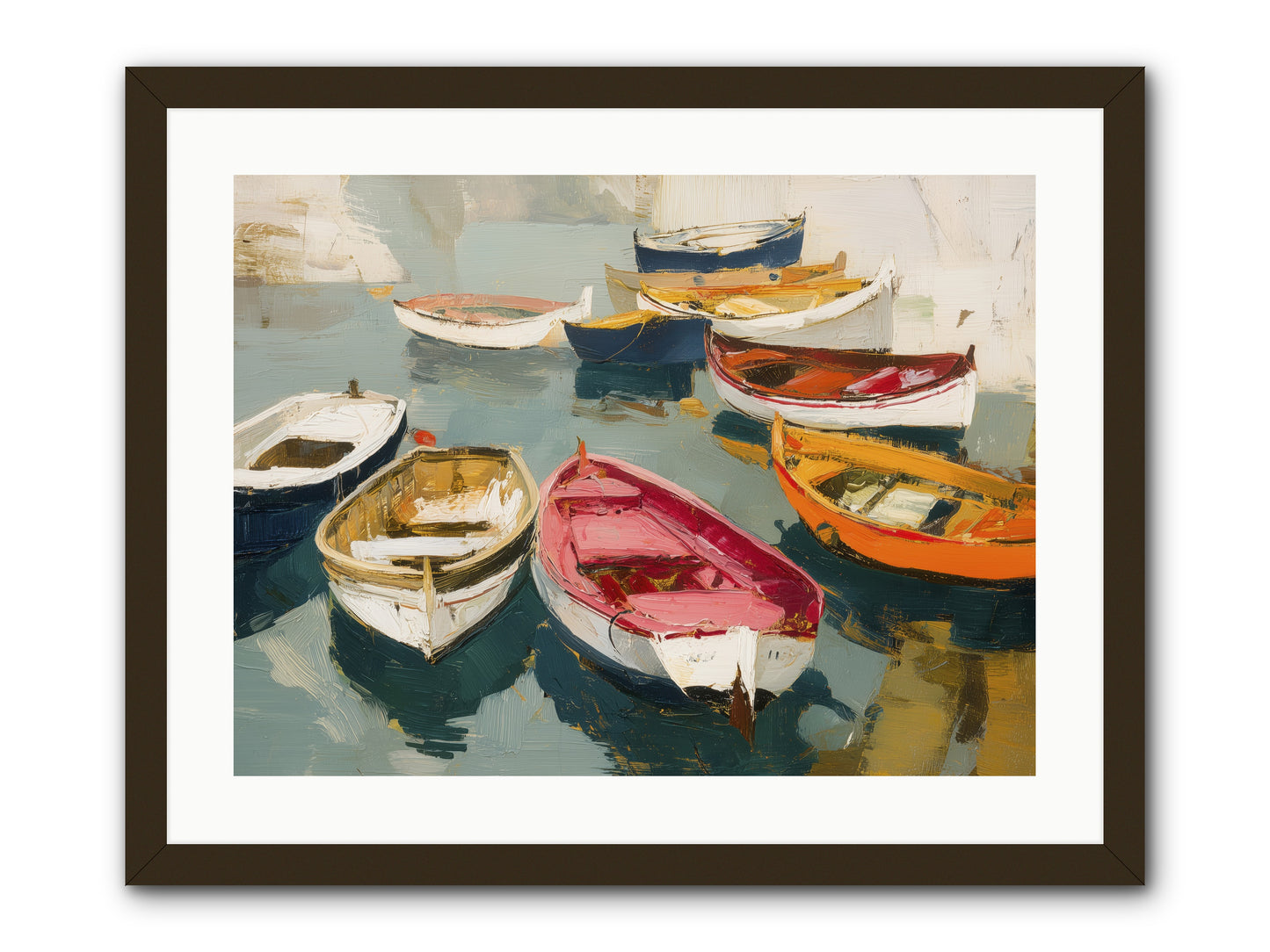 Cotton Candy Boats -- Framed Print - Black 24x18