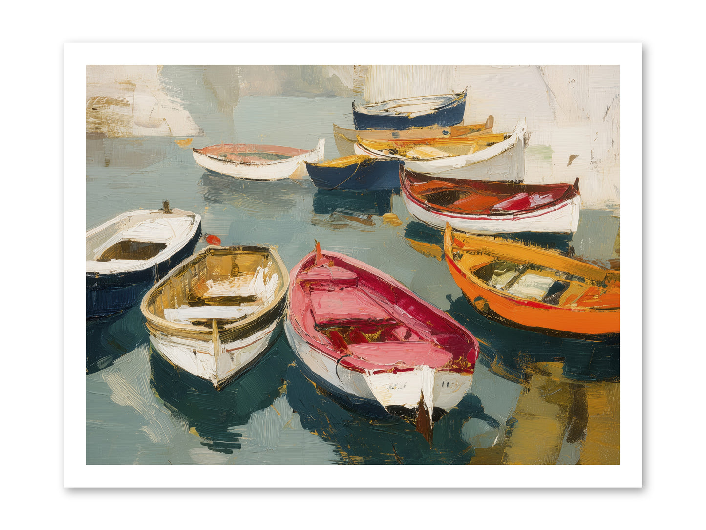 Cotton Candy Boats -- Loose Canvas Print 24x18