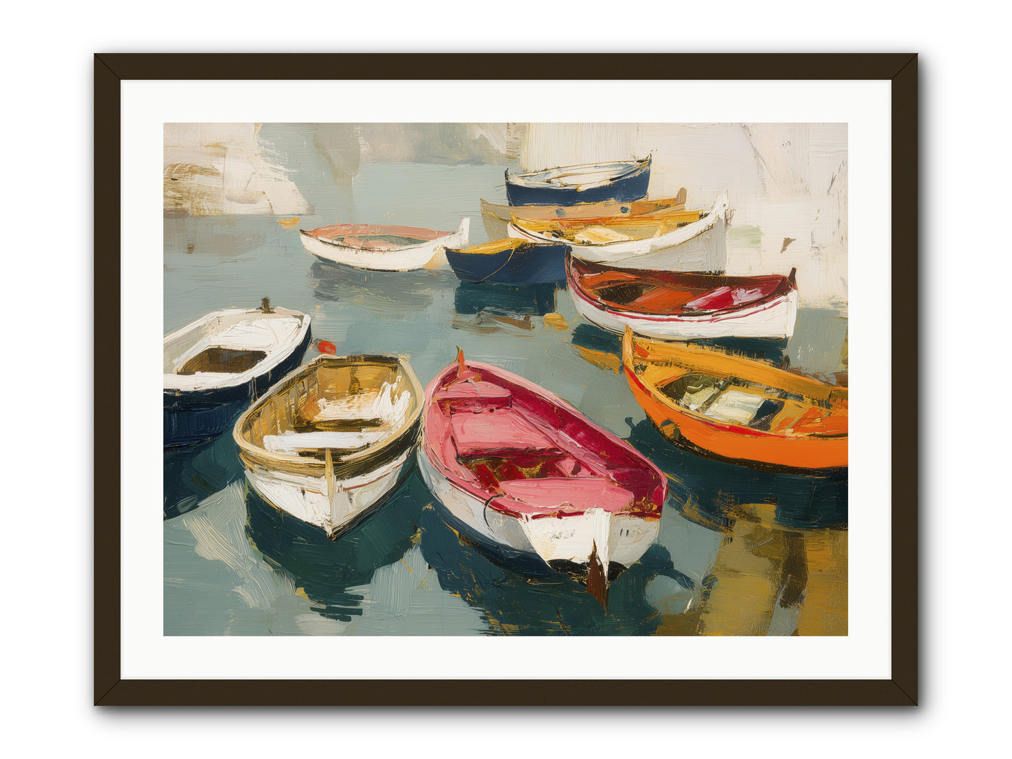 Cotton Candy Boats -- Framed Print - Black 32x24