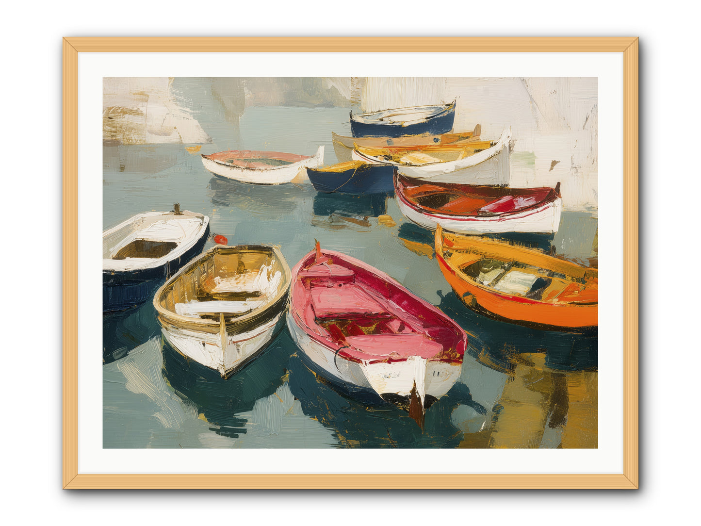 Cotton Candy Boats -- Framed Print - Natural 40x30