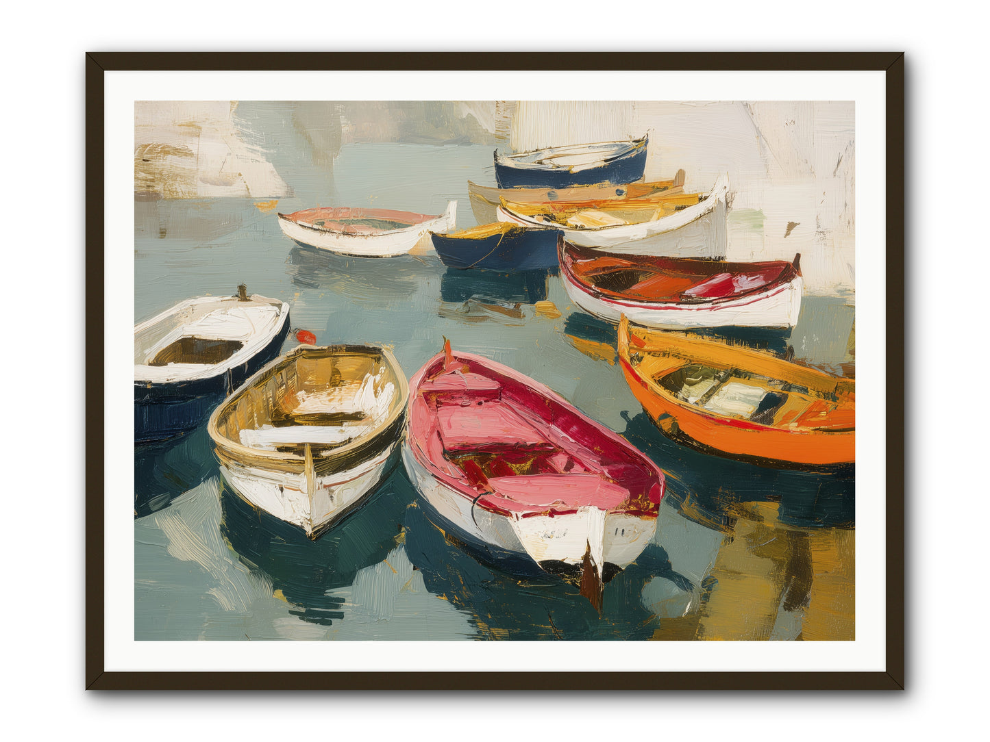 Cotton Candy Boats -- Framed Print - Black 48x36
