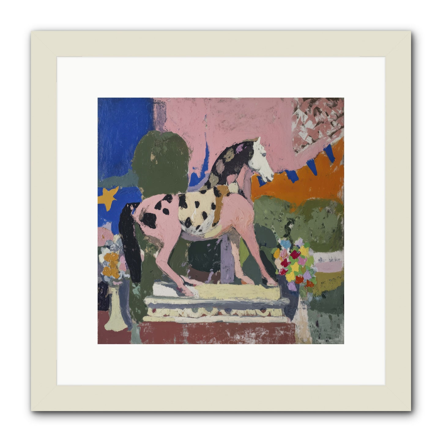 Cotton Candy Sunrise -- Framed Print - White 12x12