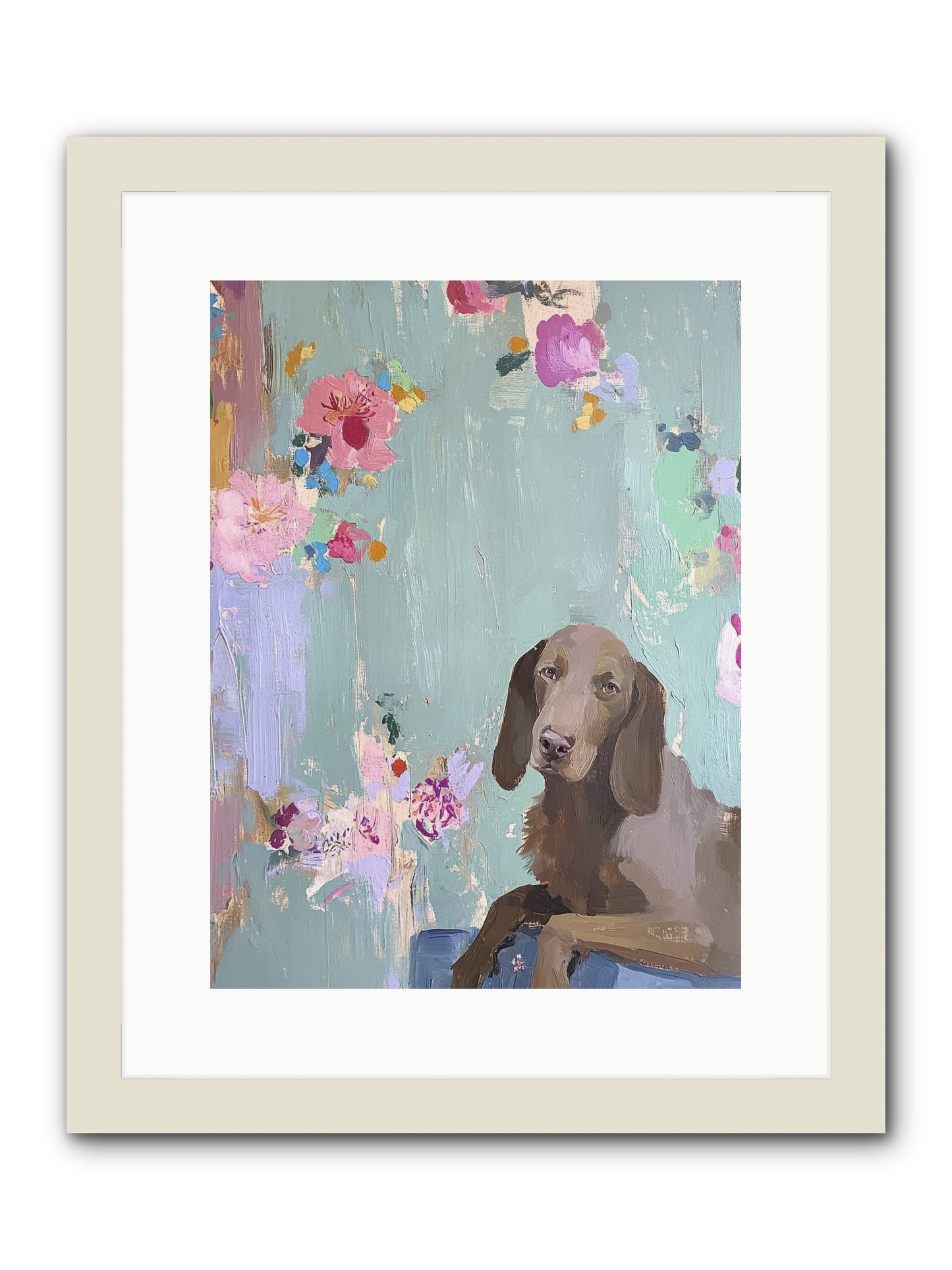 Count Whiskers Silverbrook -- Framed Print - White 12x16
