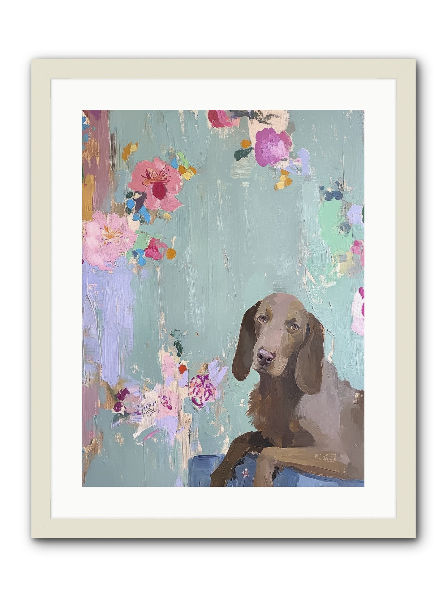 Count Whiskers Silverbrook -- Framed Print - White 18x24