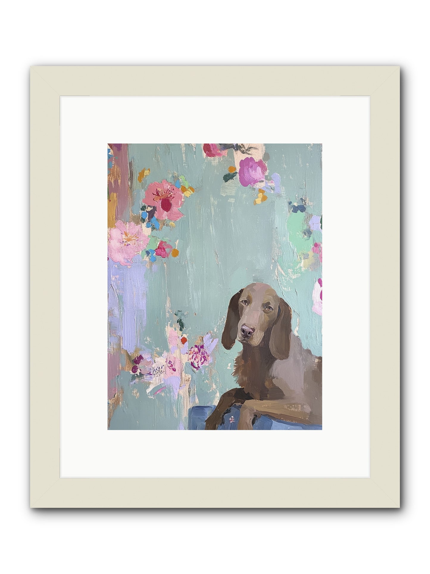 Count Whiskers Silverbrook -- Framed Print - White 9x12