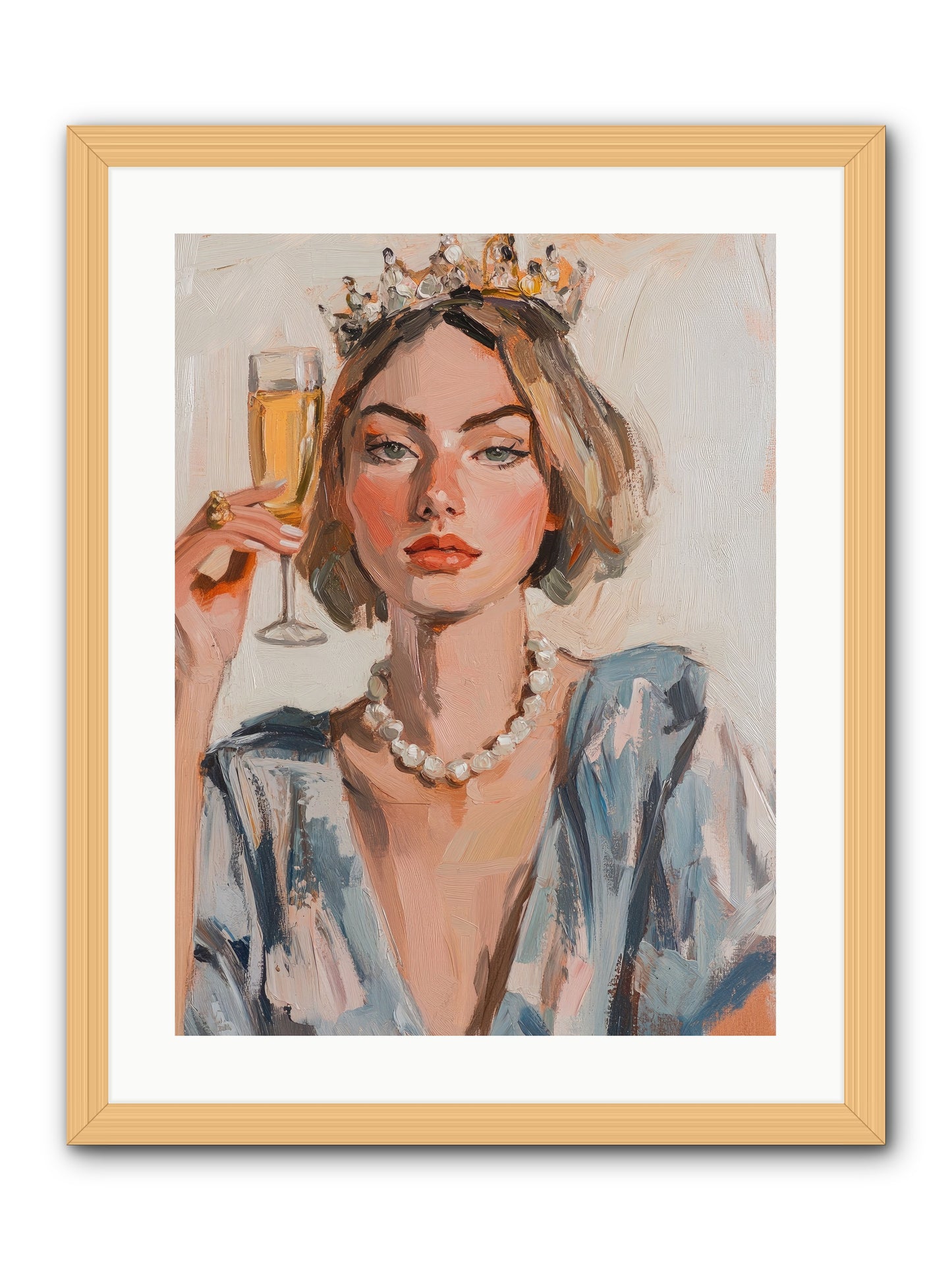 Countess Of Cheers -- Framed Print - Natural 18x24