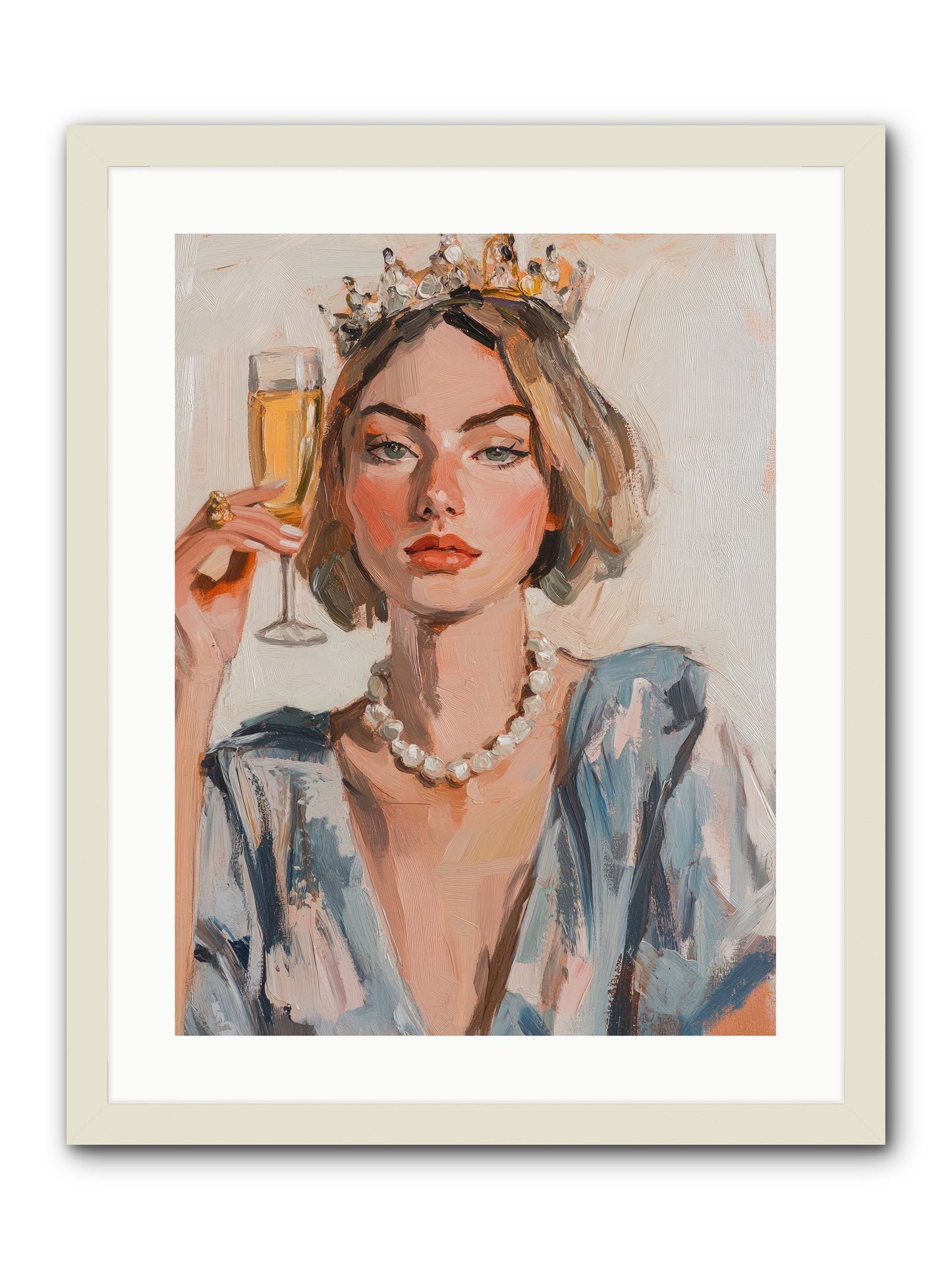 Countess Of Cheers -- Framed Print - White 18x24
