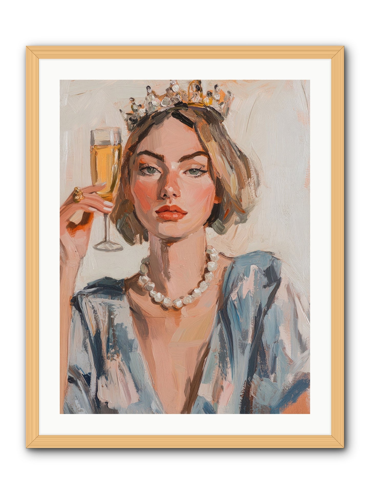 Countess Of Cheers -- Framed Print - Natural 24x32
