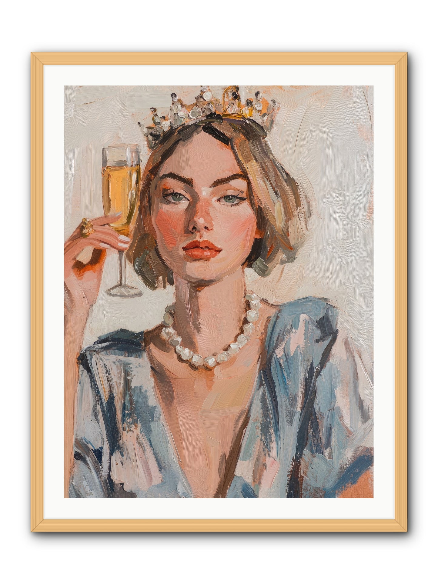 Countess Of Cheers -- Framed Print - Natural 30x40