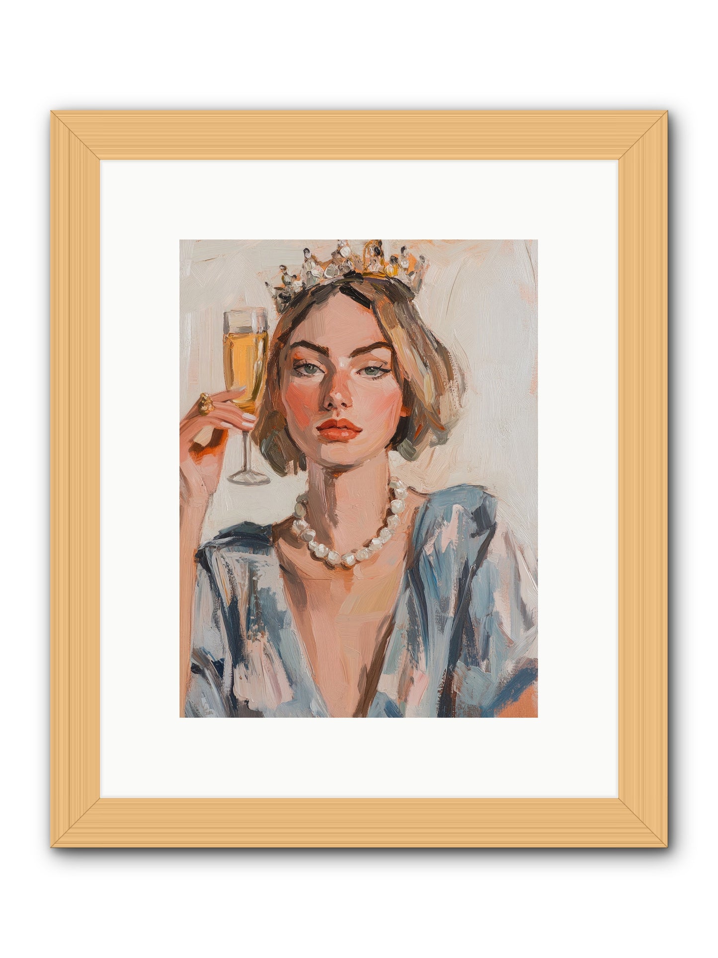 Countess Of Cheers -- Framed Print - Natural 9x12