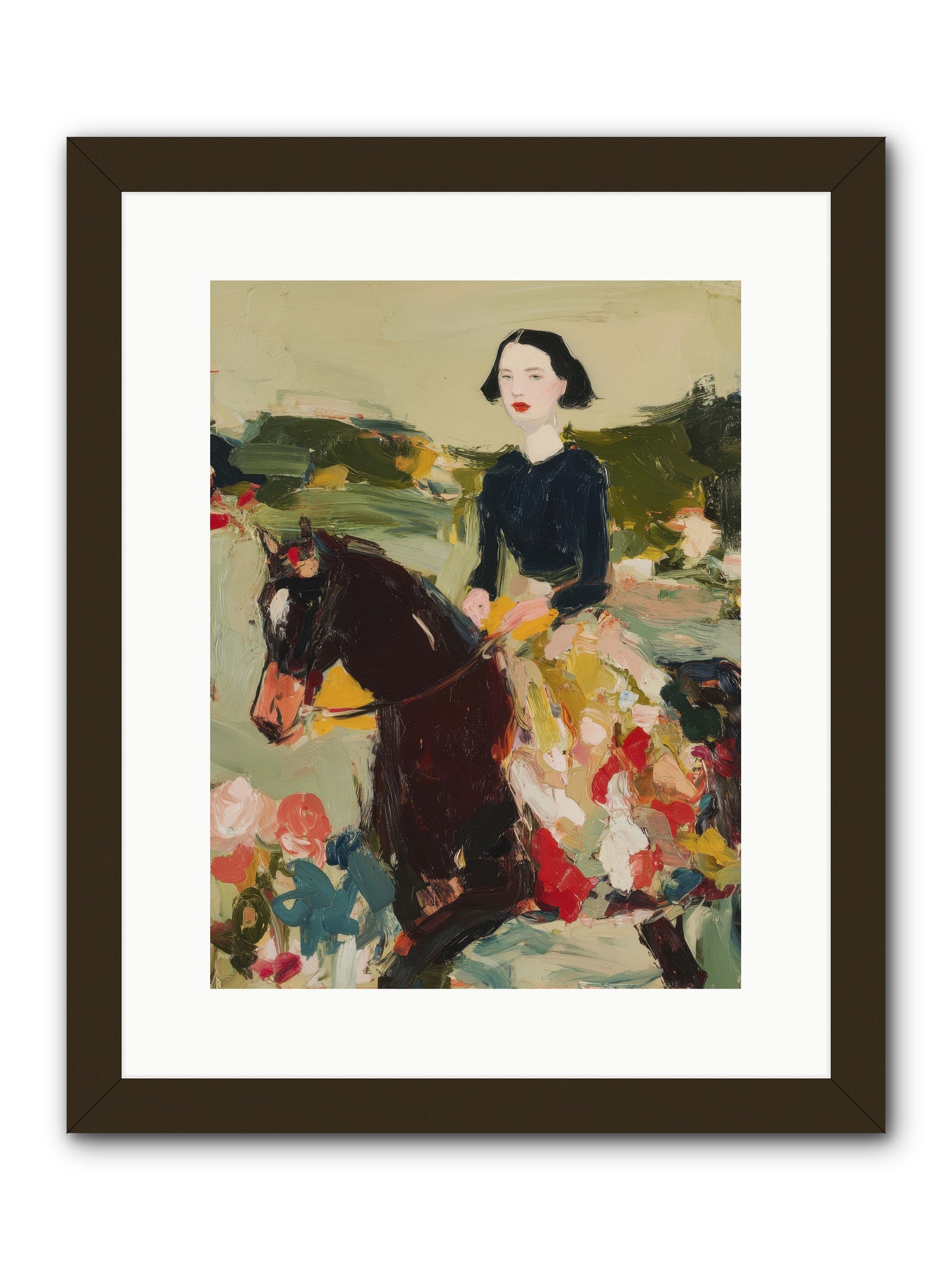 Countryside Contentment -- Framed Print - Black 12x16