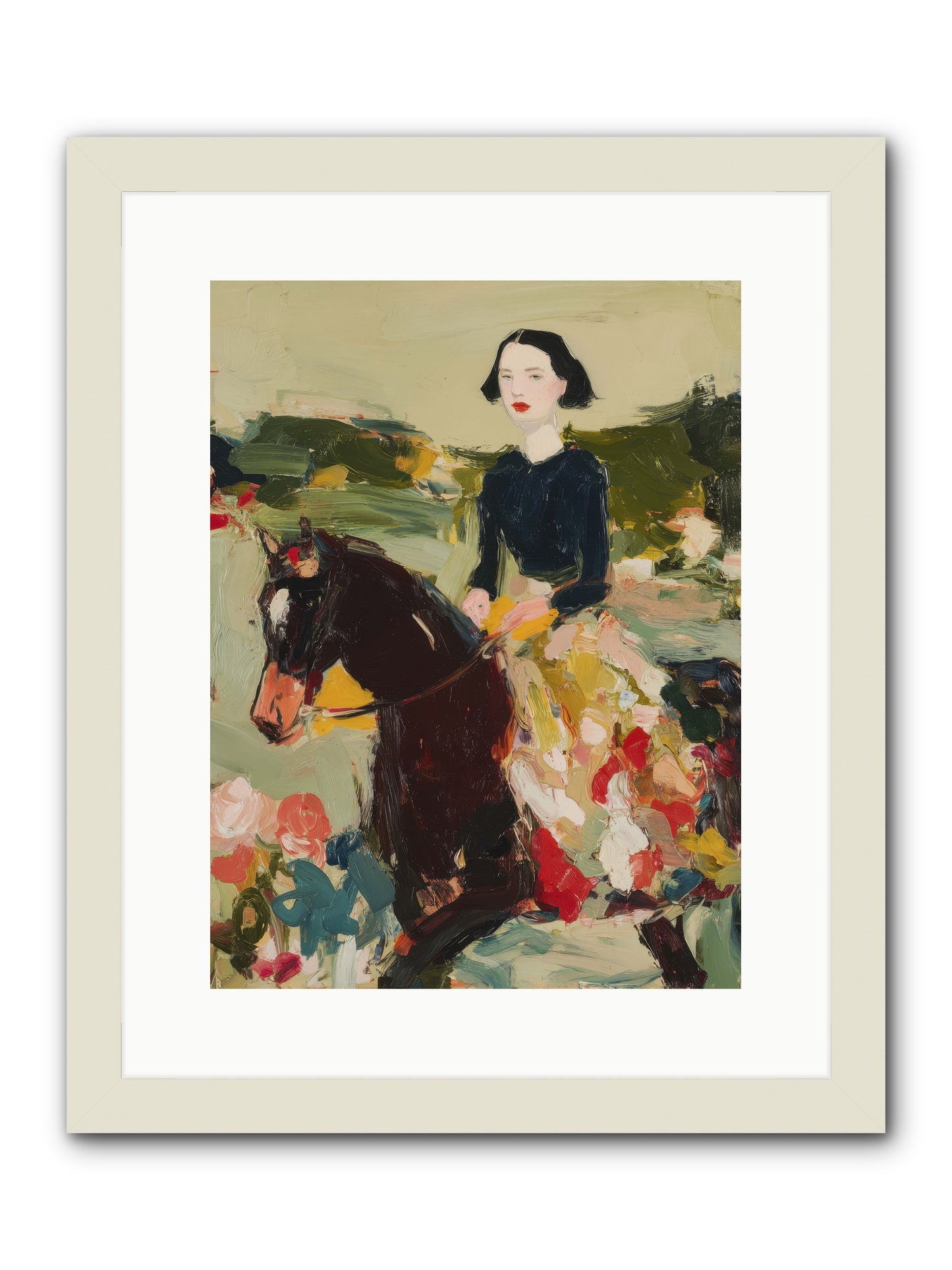 Countryside Contentment -- Framed Print - White 12x16