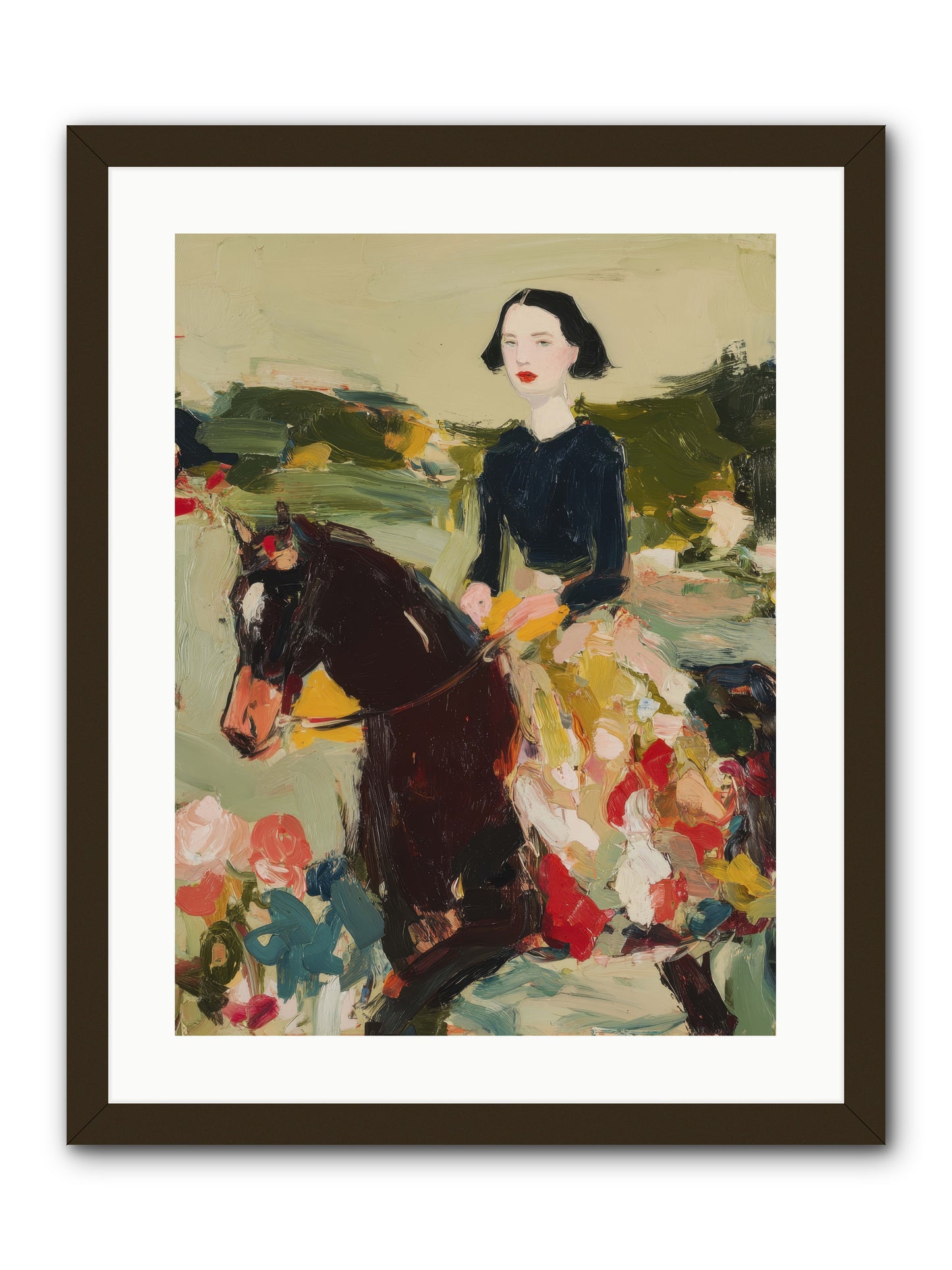 Countryside Contentment -- Framed Print - Black 18x24