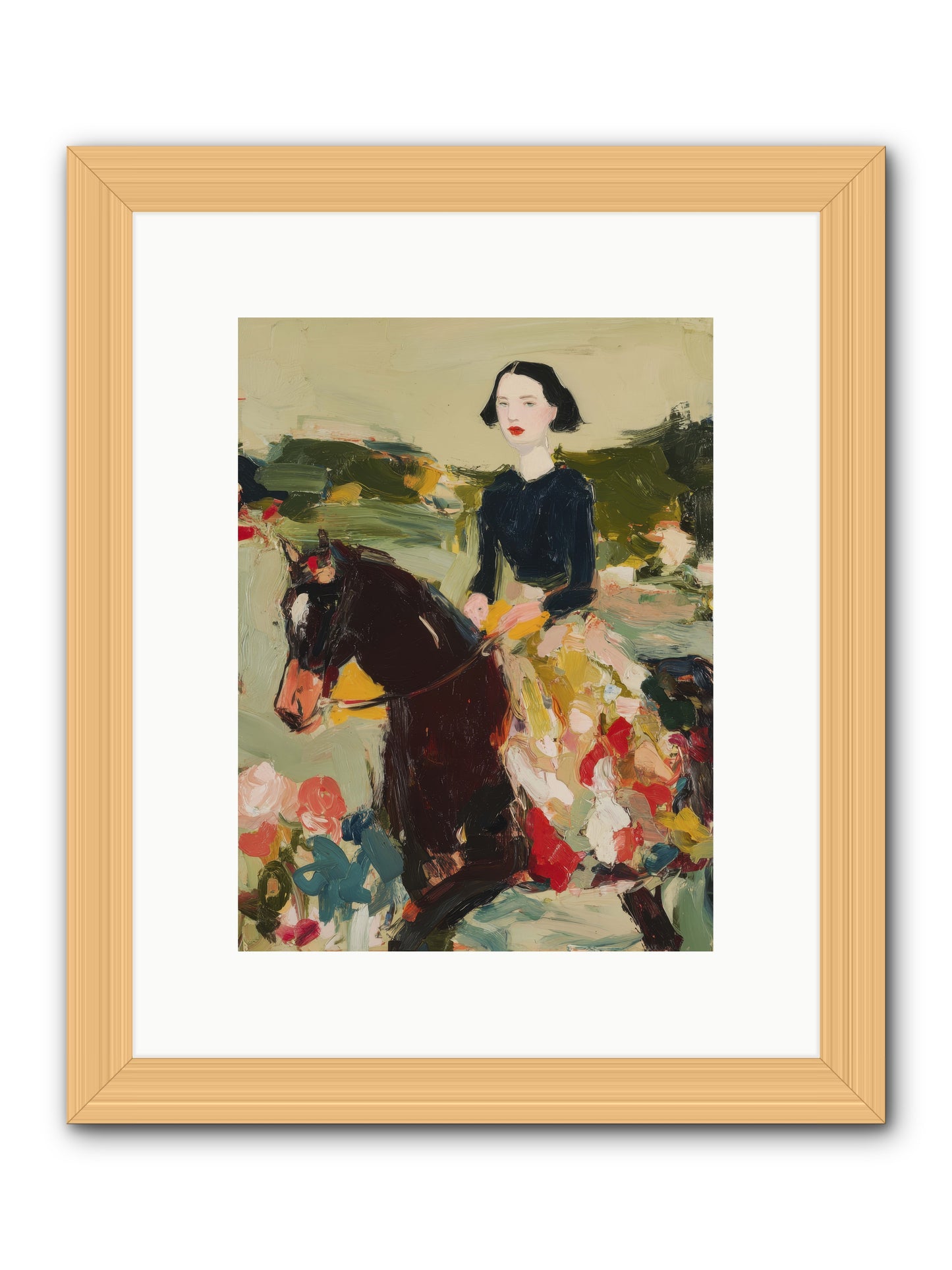 Countryside Contentment -- Framed Print - Natural 9x12