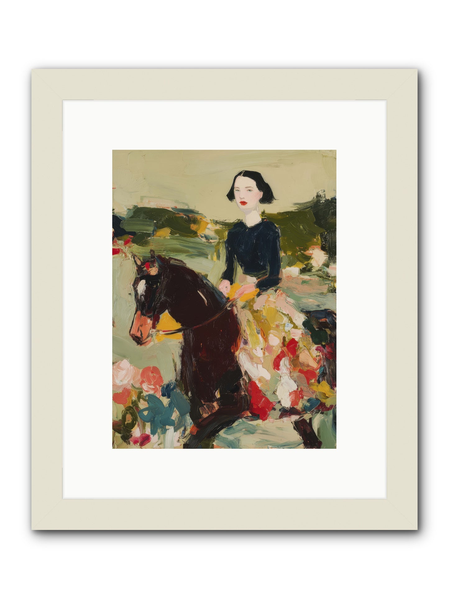 Countryside Contentment -- Framed Print - White 9x12