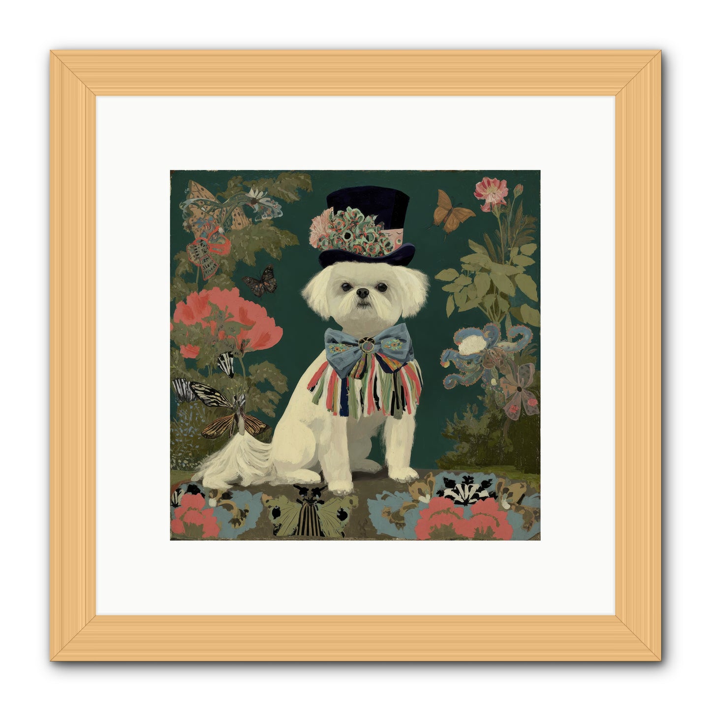 Courtship’s Secret -- Framed Print - Natural 10x10