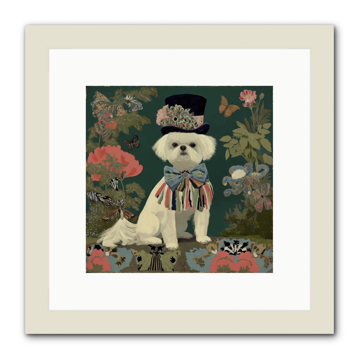 Courtship’s Secret -- Framed Print - White 10x10