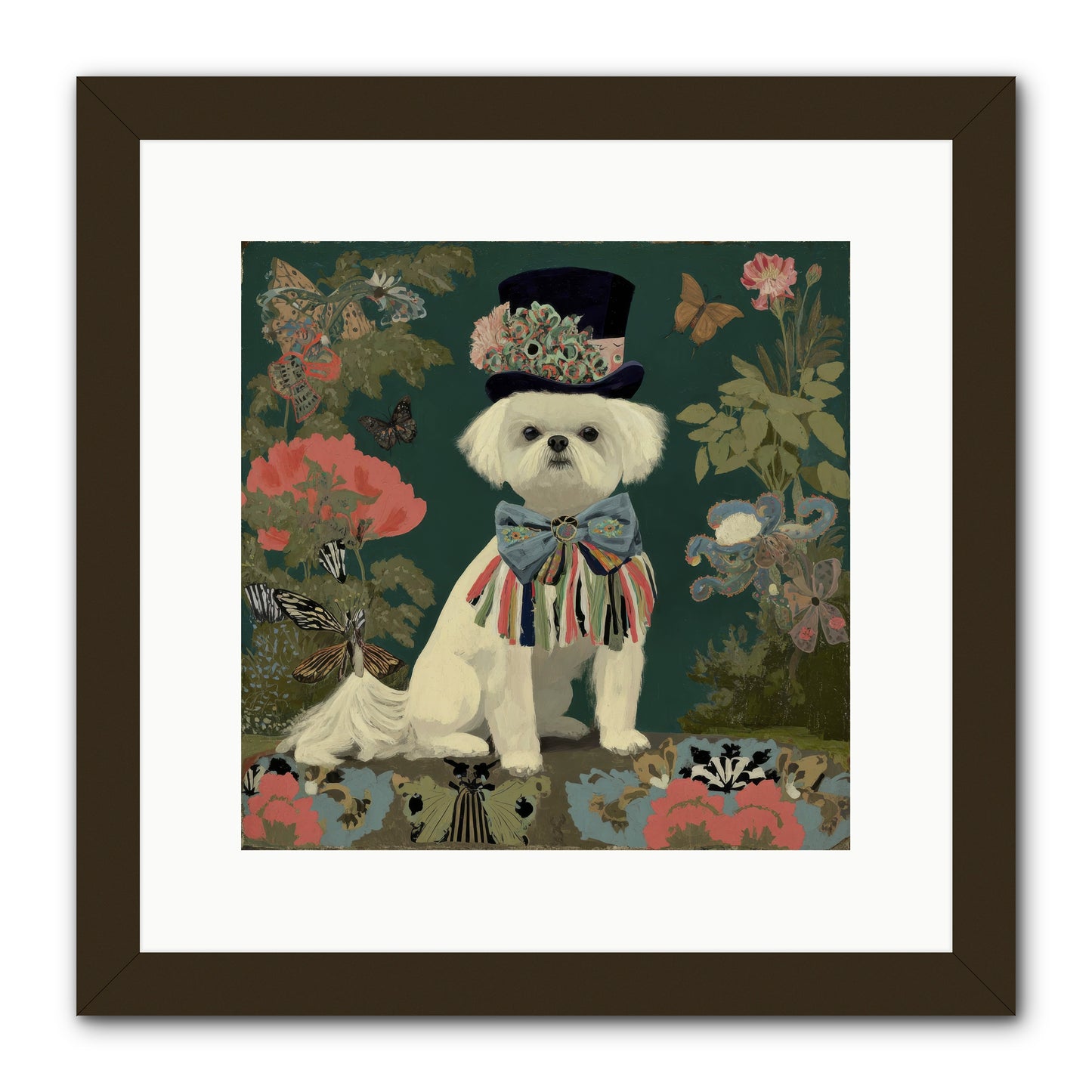 Courtship’s Secret -- Framed Print - Black 12x12