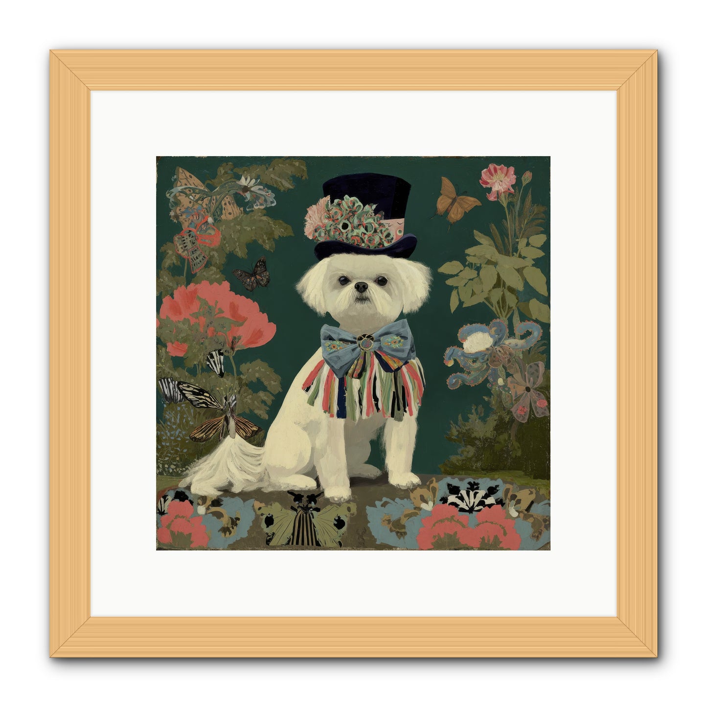 Courtship’s Secret -- Framed Print - Natural 12x12