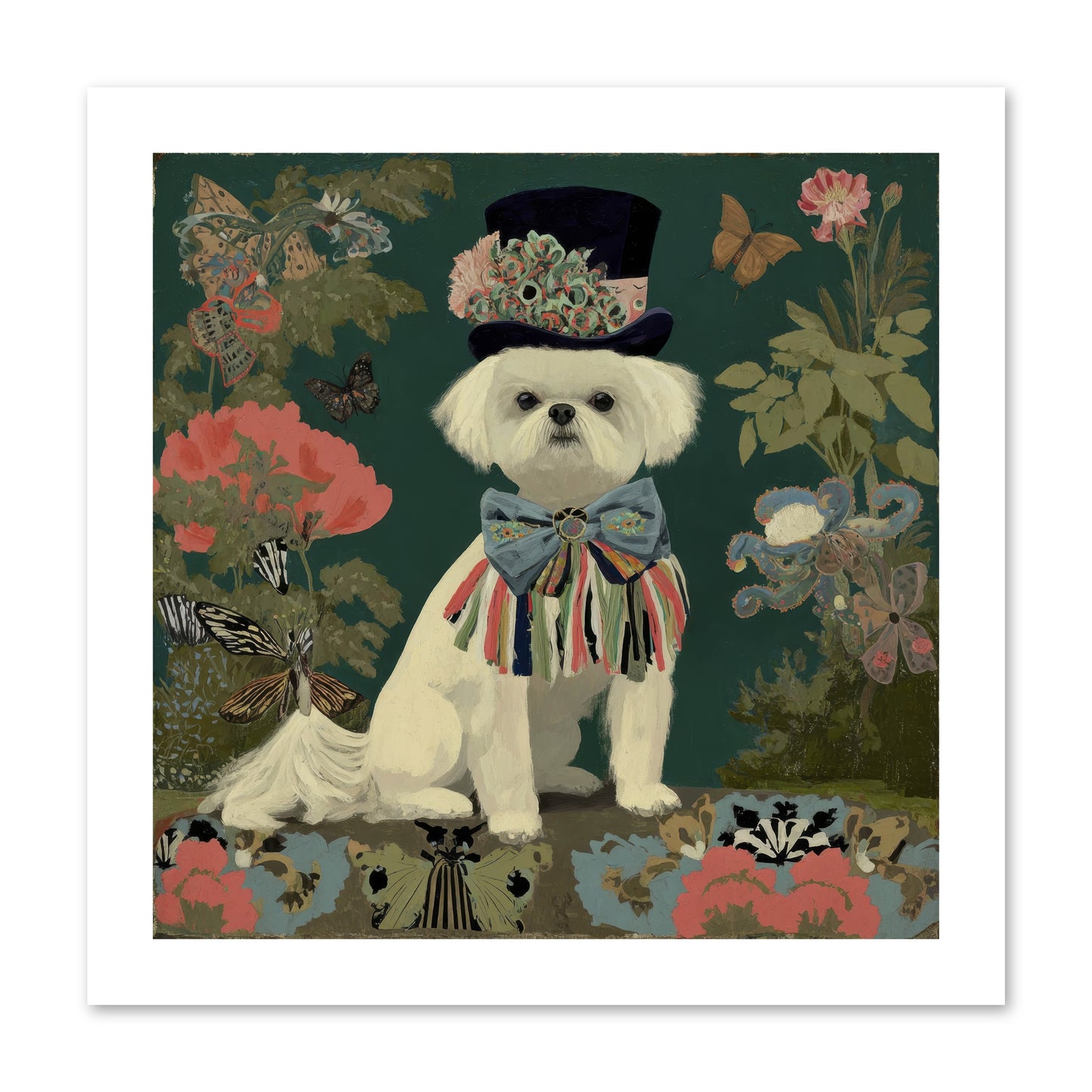 Courtship’s Secret -- Loose Canvas Print 12x12