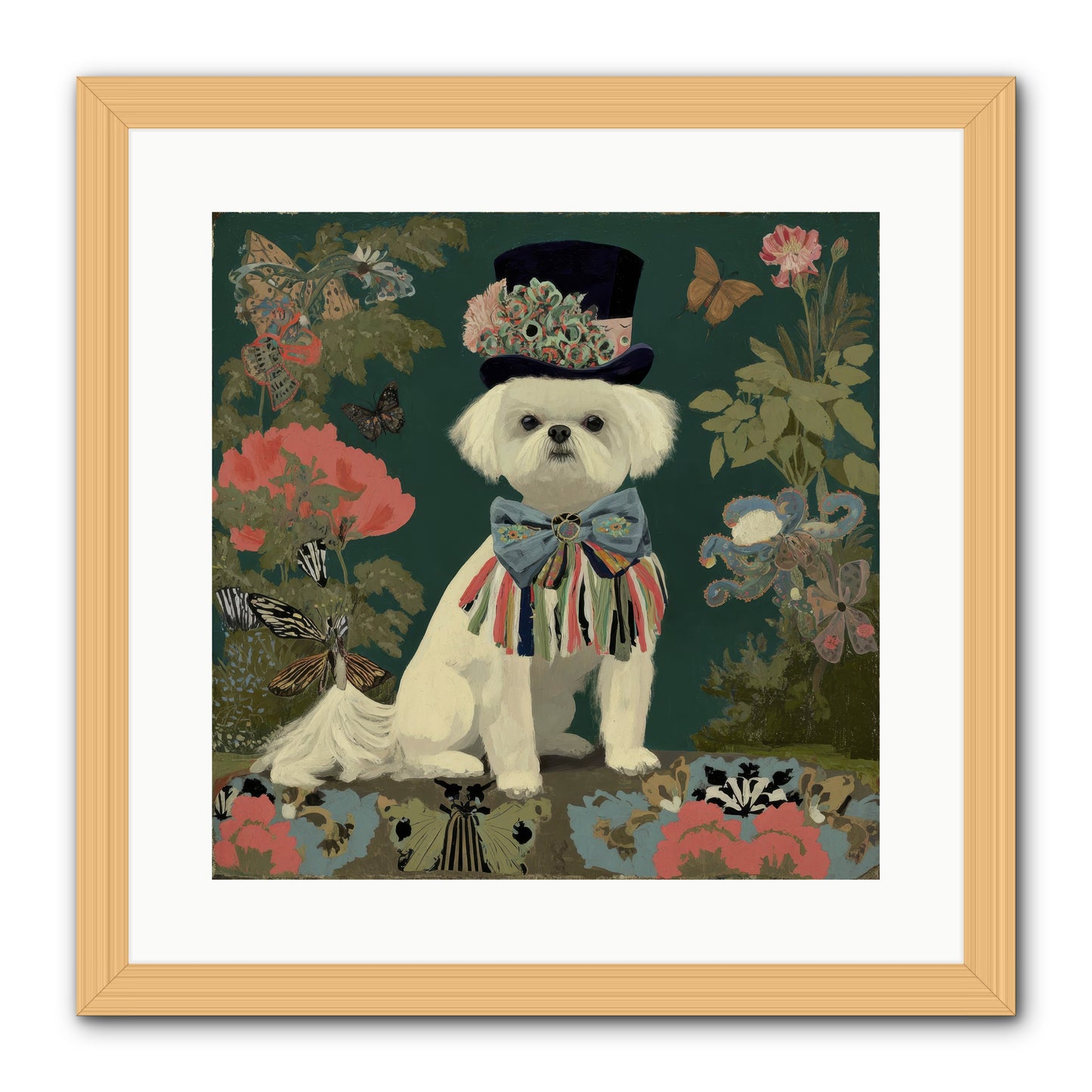 Courtship’s Secret -- Framed Print - Natural 16x16