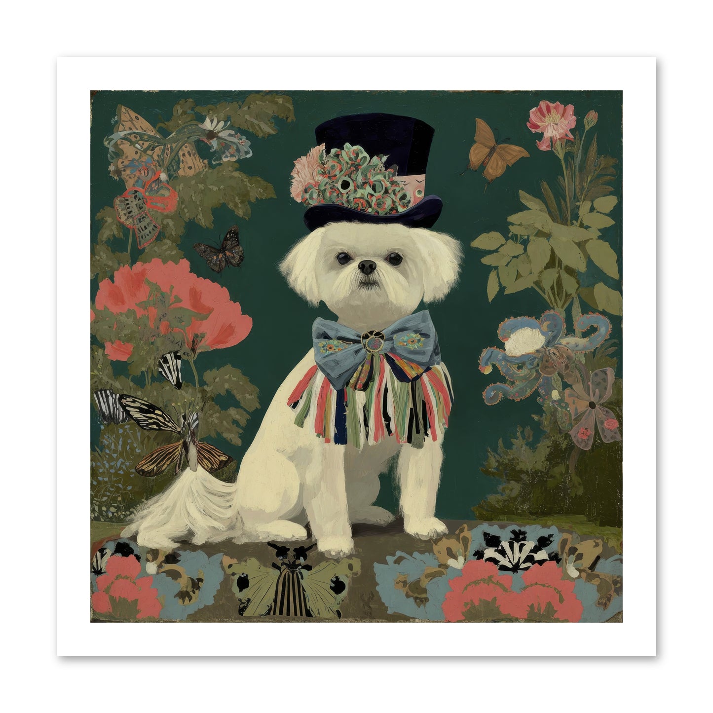 Courtship’s Secret -- Loose Canvas Print 16x16