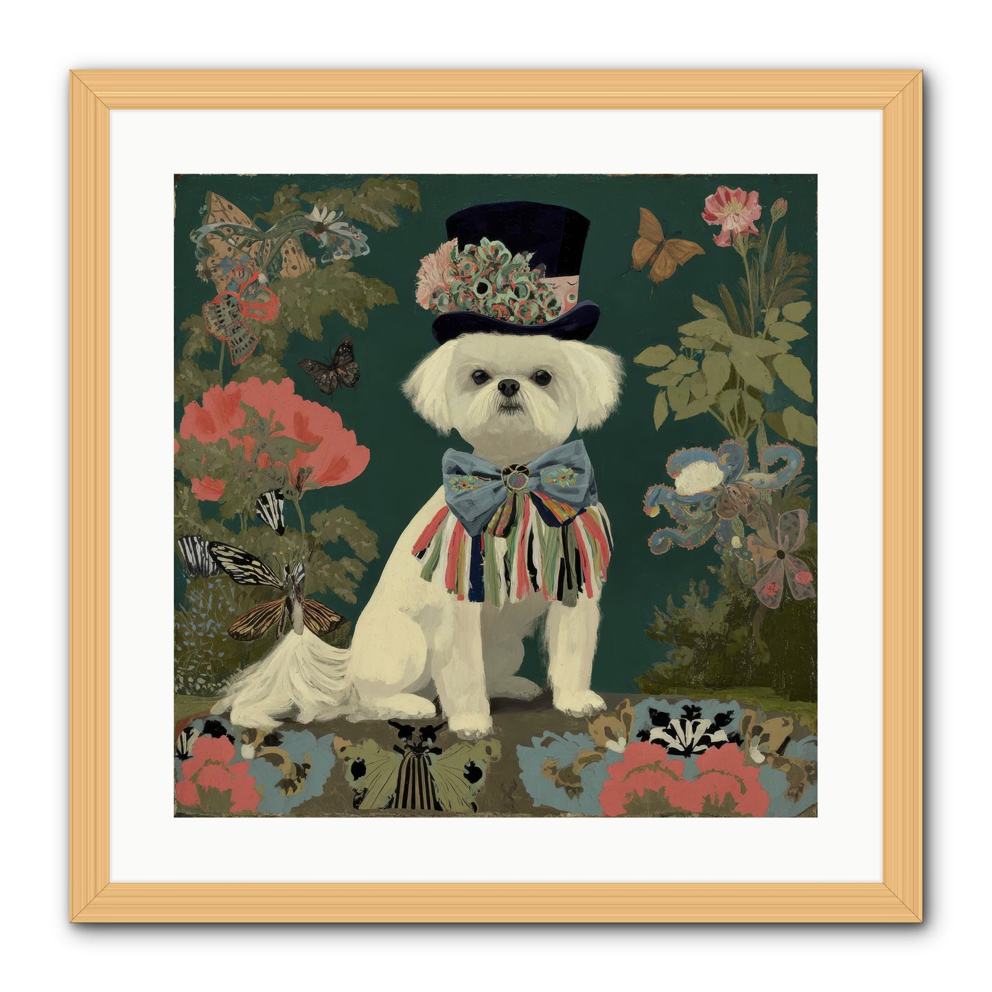 Courtship’s Secret -- Framed Print - Natural 20x20