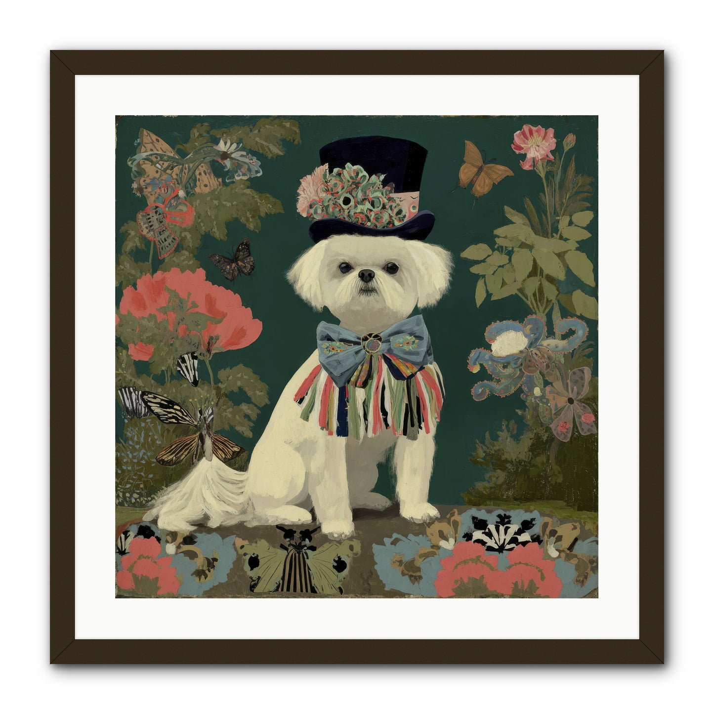 Courtship’s Secret -- Framed Print - Black 24x24