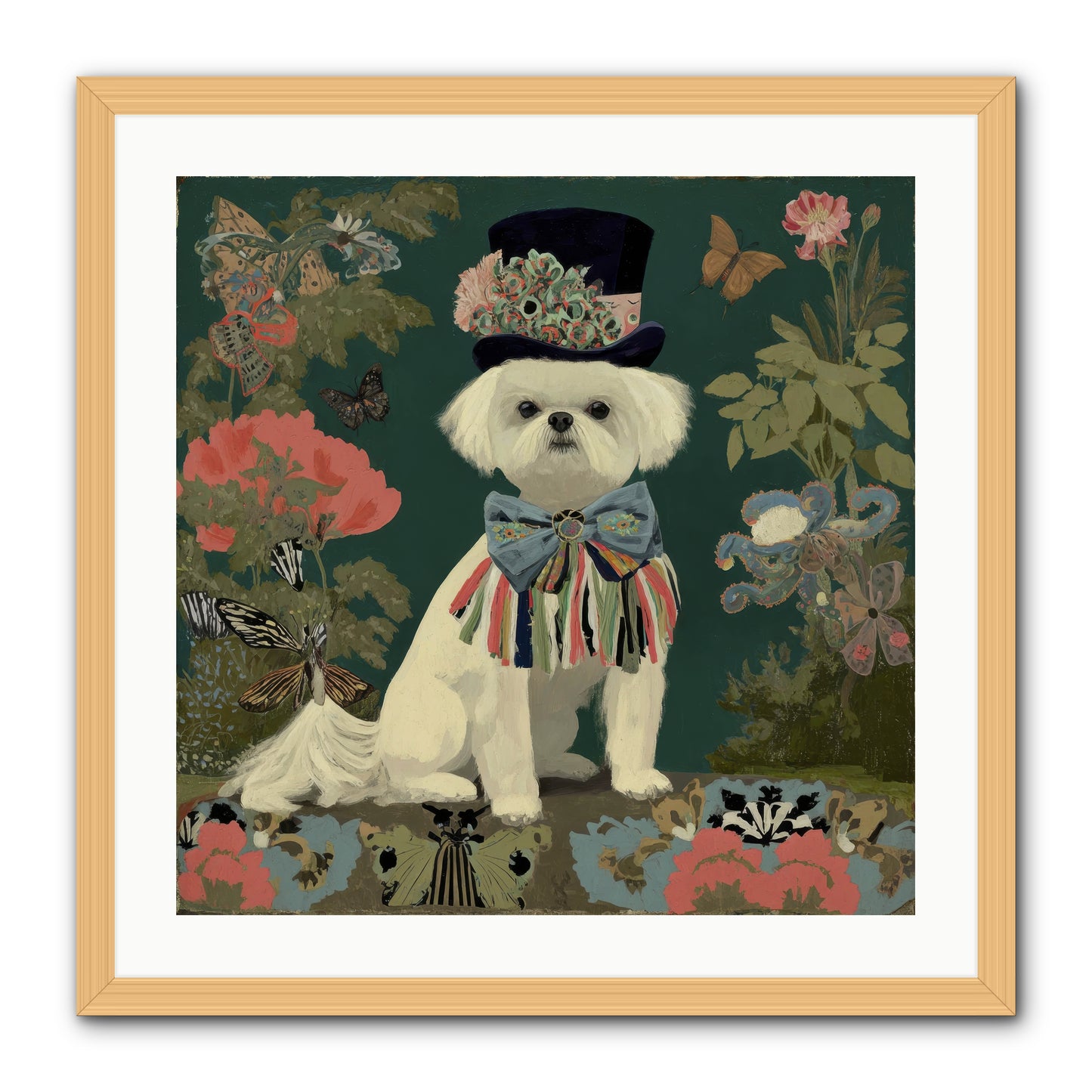 Courtship’s Secret -- Framed Print - Natural 24x24