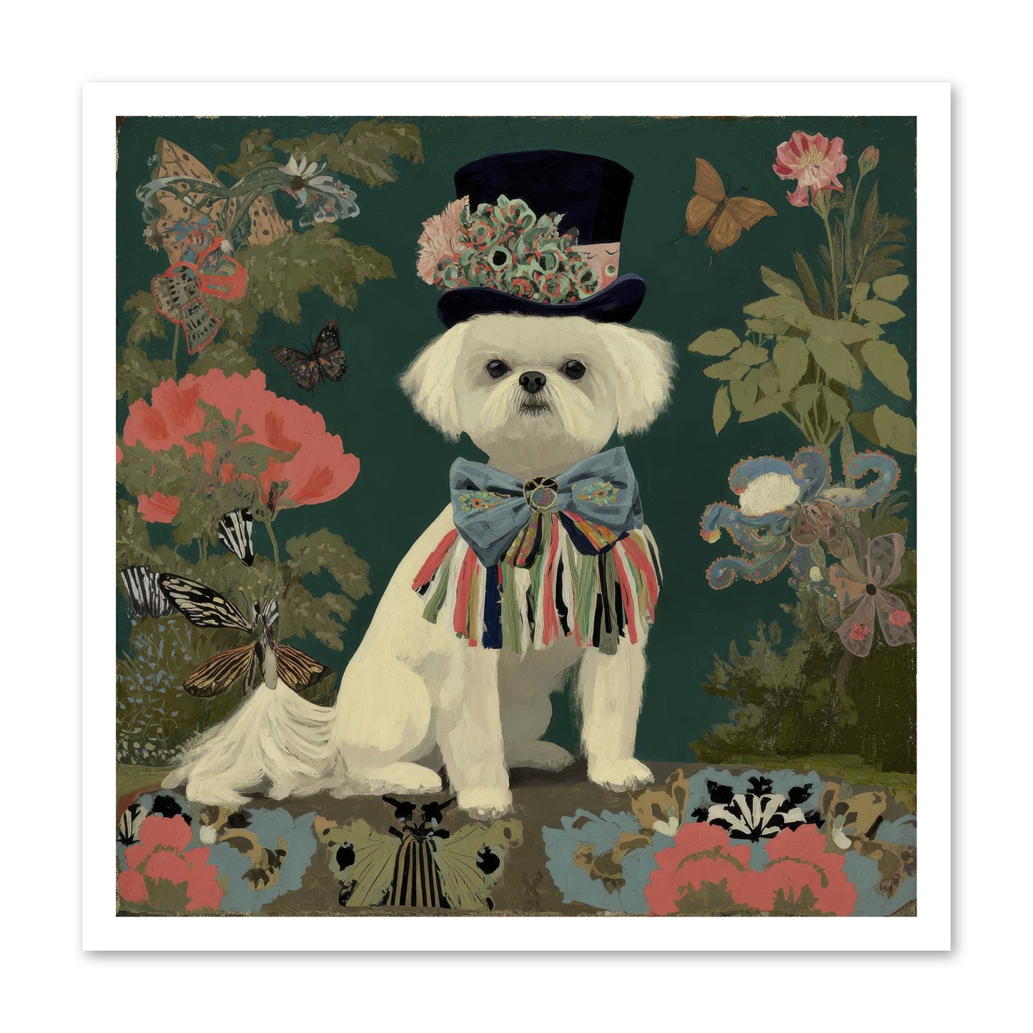Courtship’s Secret -- Loose Canvas Print 24x24