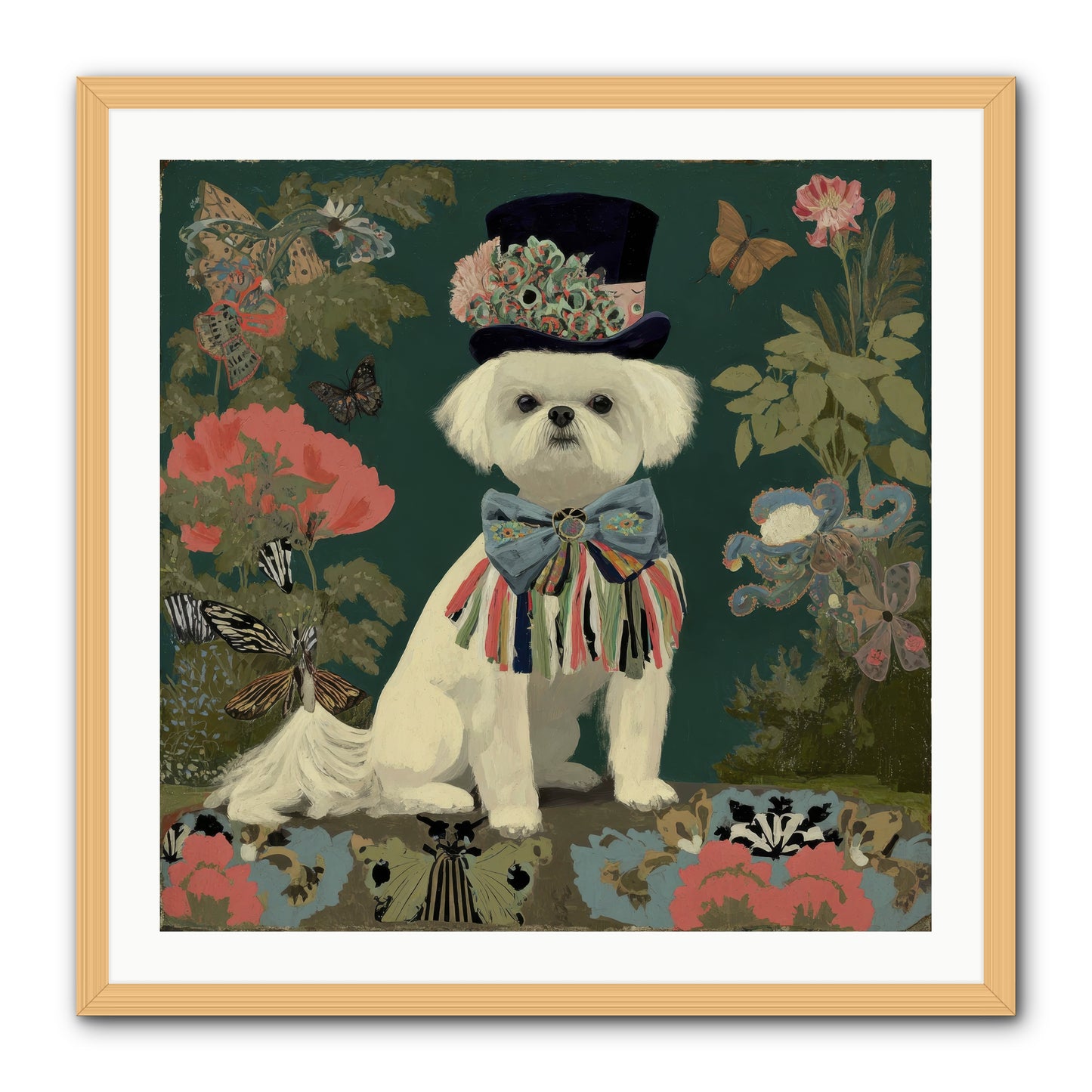 Courtship’s Secret -- Framed Print - Natural 30x30
