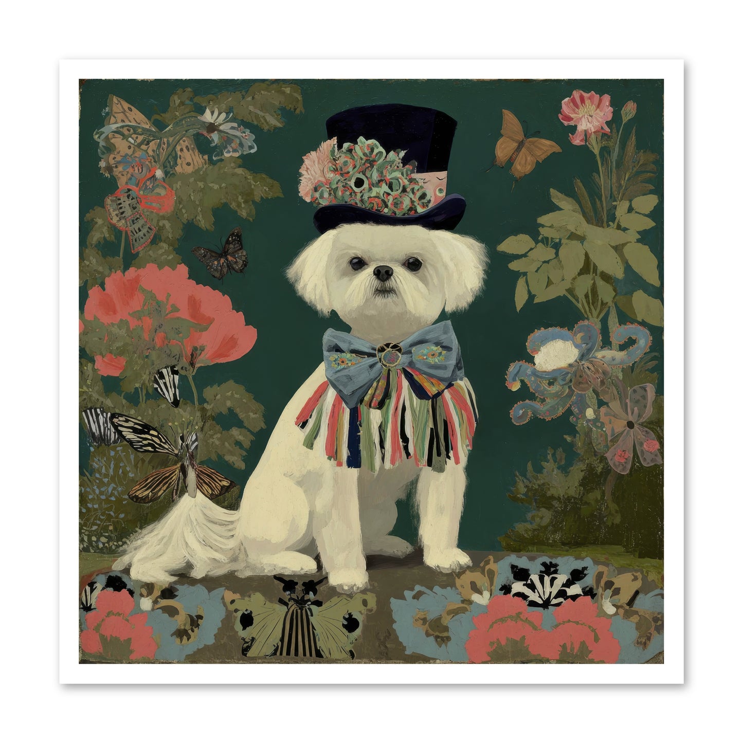 Courtship’s Secret -- Loose Canvas Print 30x30